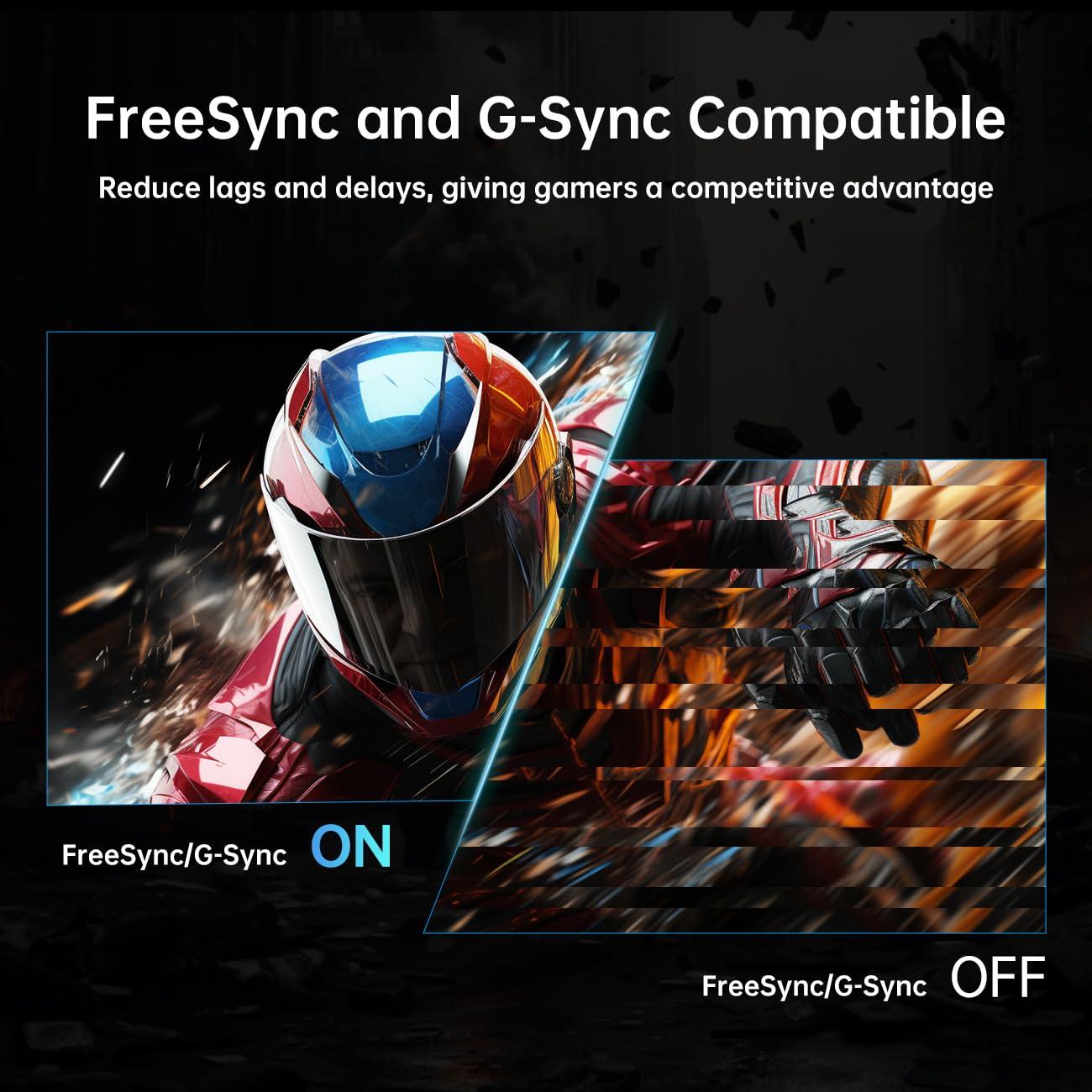 KTC KTC 27 Inch 240Hz Gaming Monitor, QHD 2560x1440 Monitor, Fast HVA, HDR400, G-Sync/FreeSync Compatible, USB/Type C/DisplayPort/HDMI, VESA Mountable, Pivot Height Tilt Adjustable, H27E22