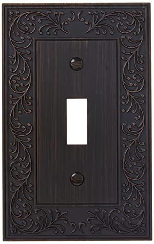 AMERELLE Amerelle 43TVB English Garden Wallplate, 1 Toggle, Cast Metal, Aged Bronze, 1-Pack