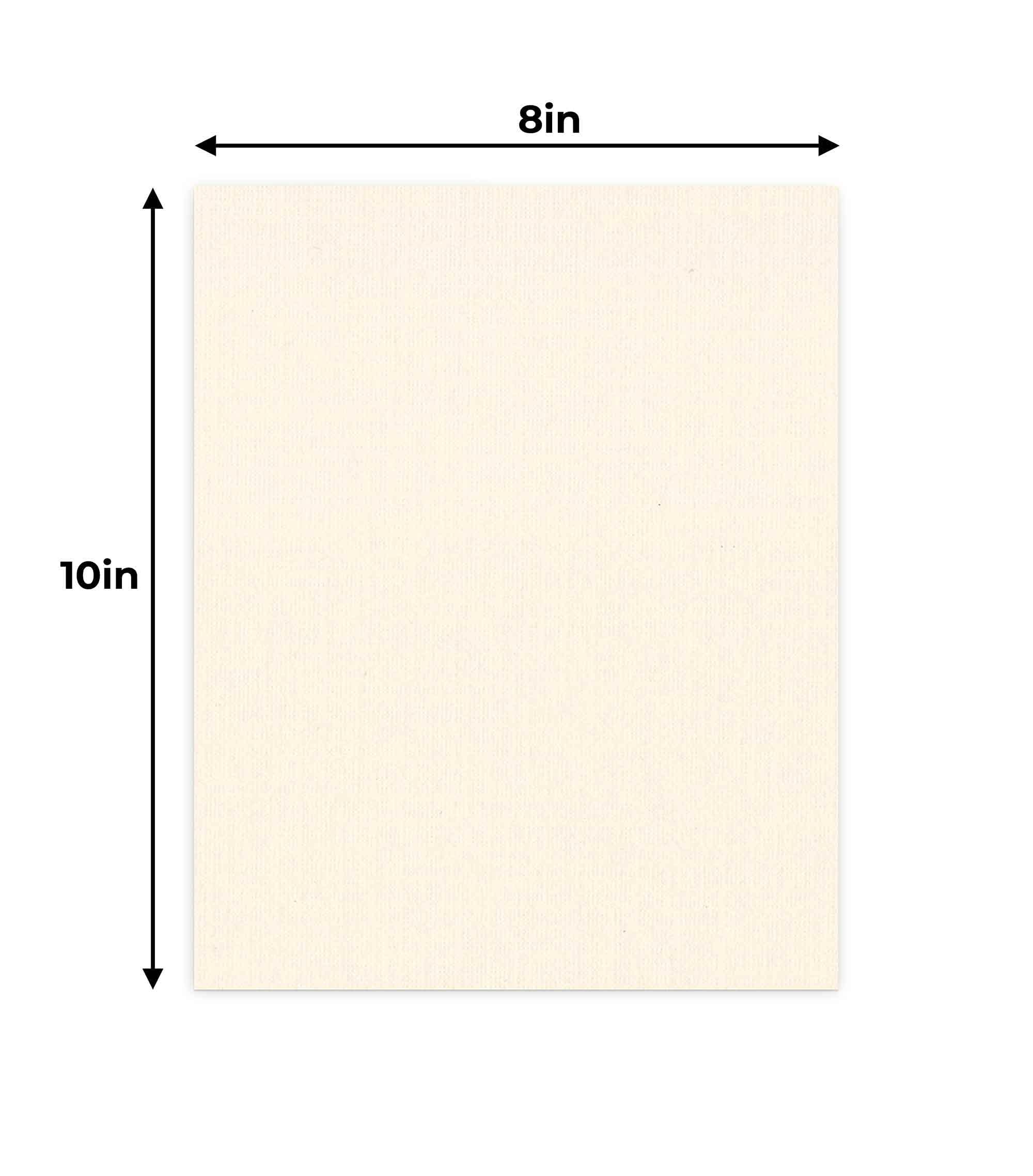 CountryArtHouse CountryArtHouse Textured Cream Acid Free 8x10 Backing Board - Uncut Photo Mat Board - 1 Sheet