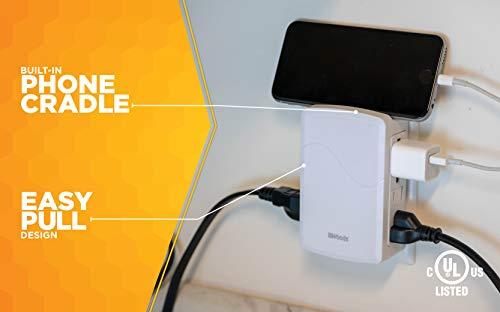 Woods Woods 41261 Space Saving Wall Adapter, 6 Side Entry Outlets