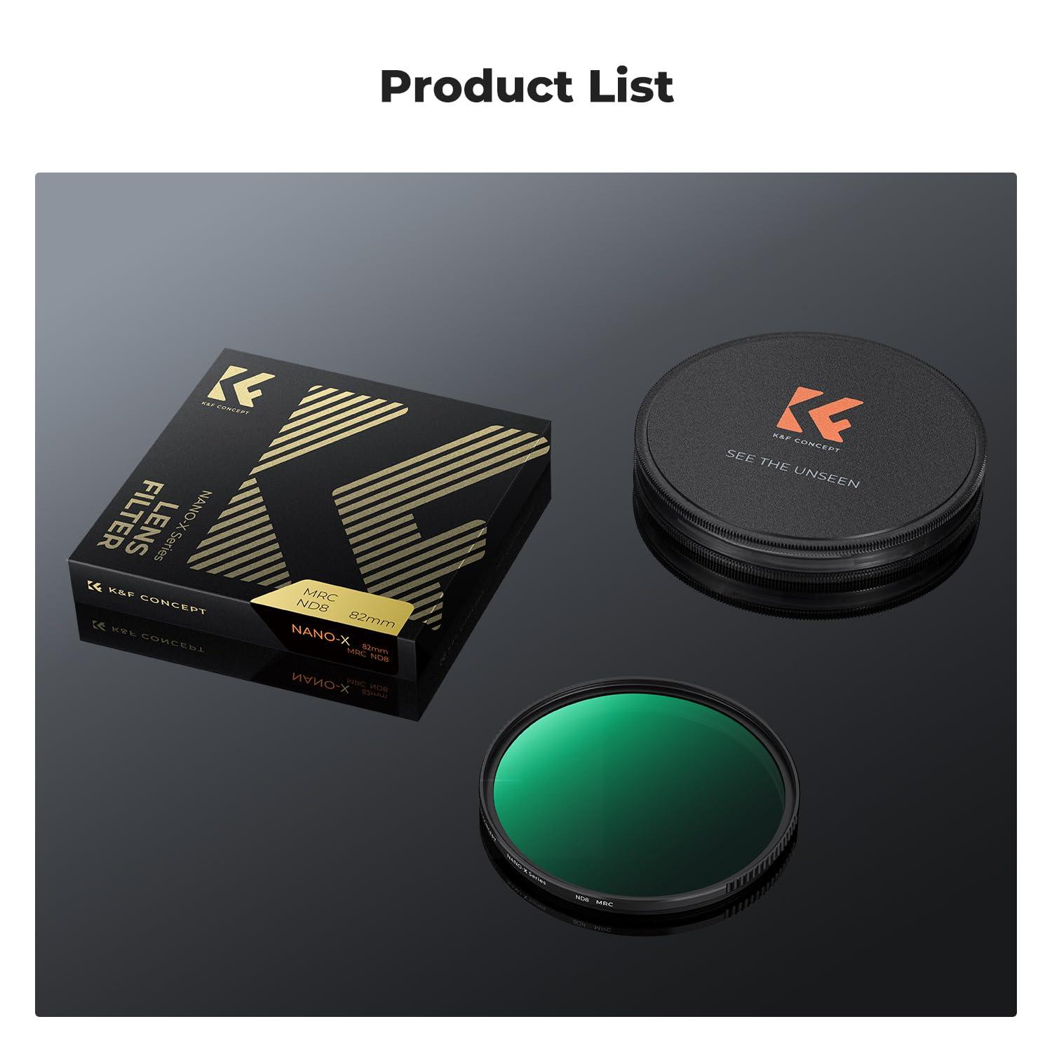 K&F Concept K&F Concept 52mm Fixed ND8 Filter for Camera Lens