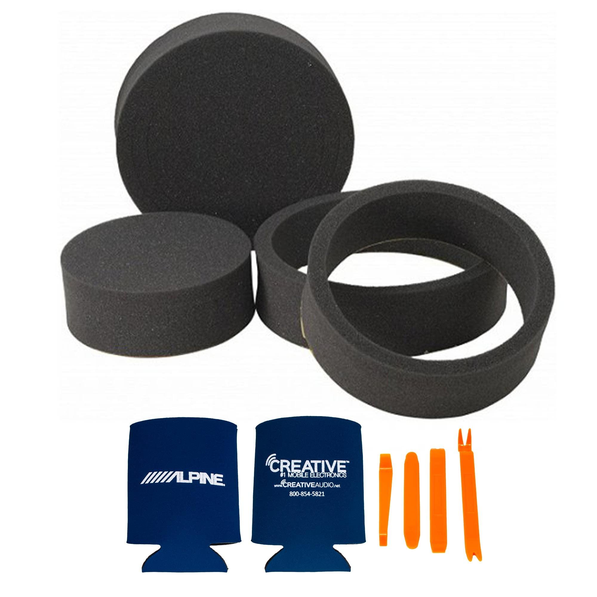 Alpine Alpine R2-S65 High-Resolution 6.5" Coaxial with RKFR65 3-Piece Foam Fast Ring Speaker Enhancement