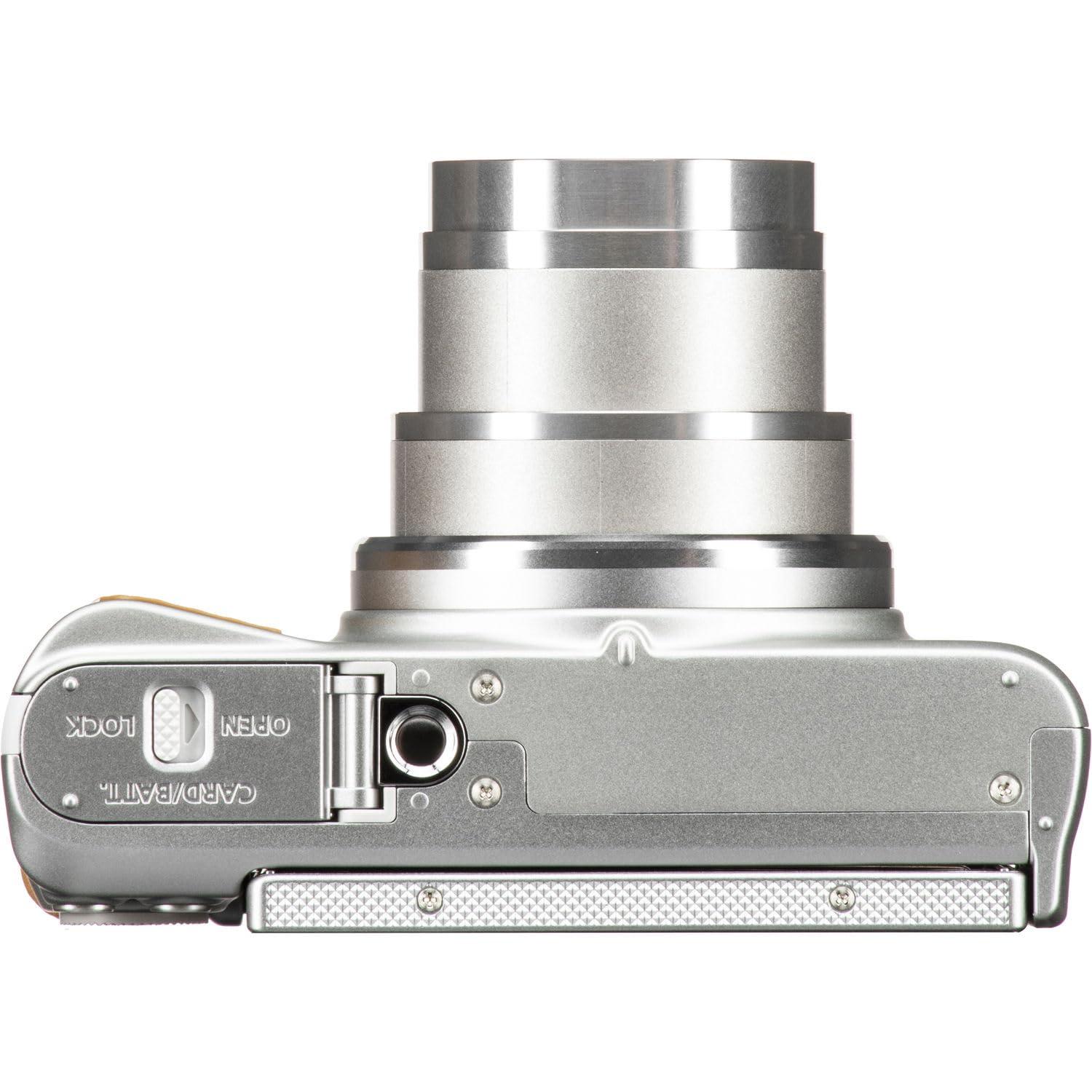 Canon Canon PowerShot SX740 HS Digital Camera (Silver)+128GB Transcend Memory Card+Camera Shoulder Bag+Flex SpiderTripod+Deluxe Accessory Bundle (Renewed)