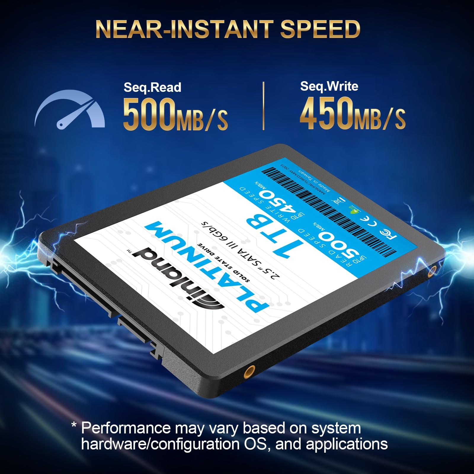 INLAND INLAND Platinum 1TB SSD SATA III 6Gb/s 2.5" 7mm TLC 3D NAND Internal Solid State Drive (1TB)