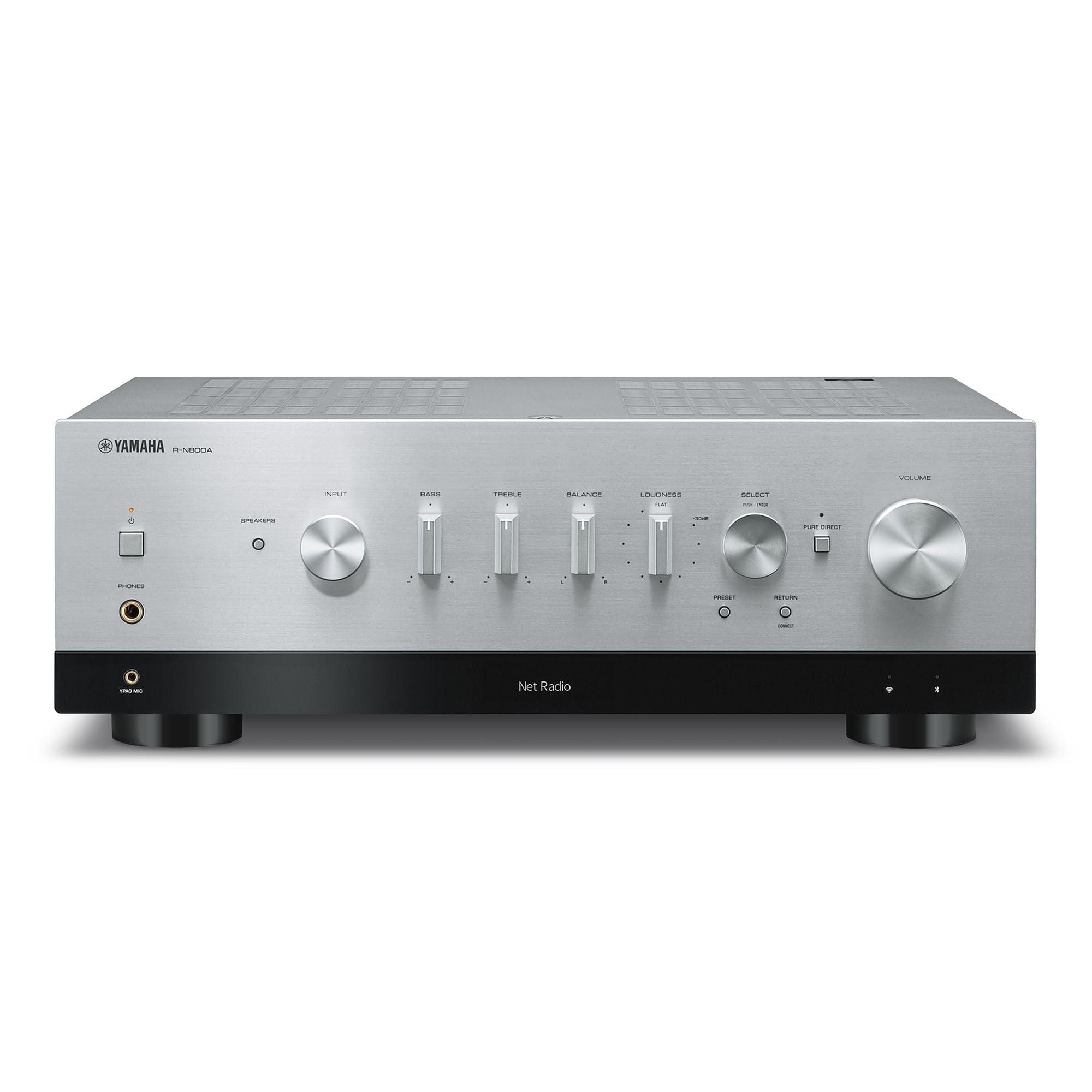 Yamaha Audio Yamaha R-N800A Network Receiver with Phono and Built-in DAC, Silver