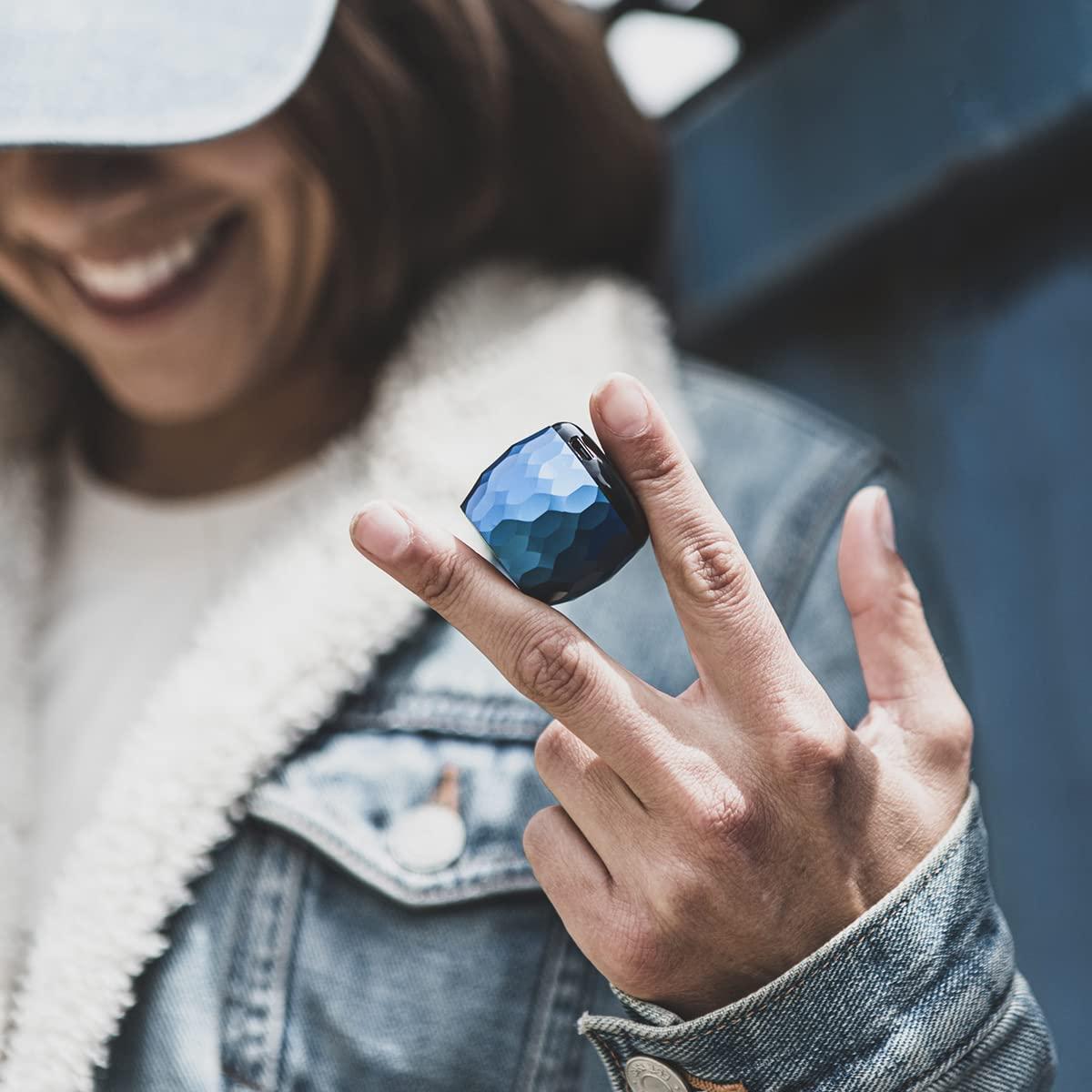 Fashionit Fashionit U Micro Speaker | Stylish Portable Wireless Bluetooth 5.0 with Built-in Mic & Remote Shutter | Perfect Little Speaker for Home, Parties, Travel! Small Device, Rich Sound | Glamorous Midnight