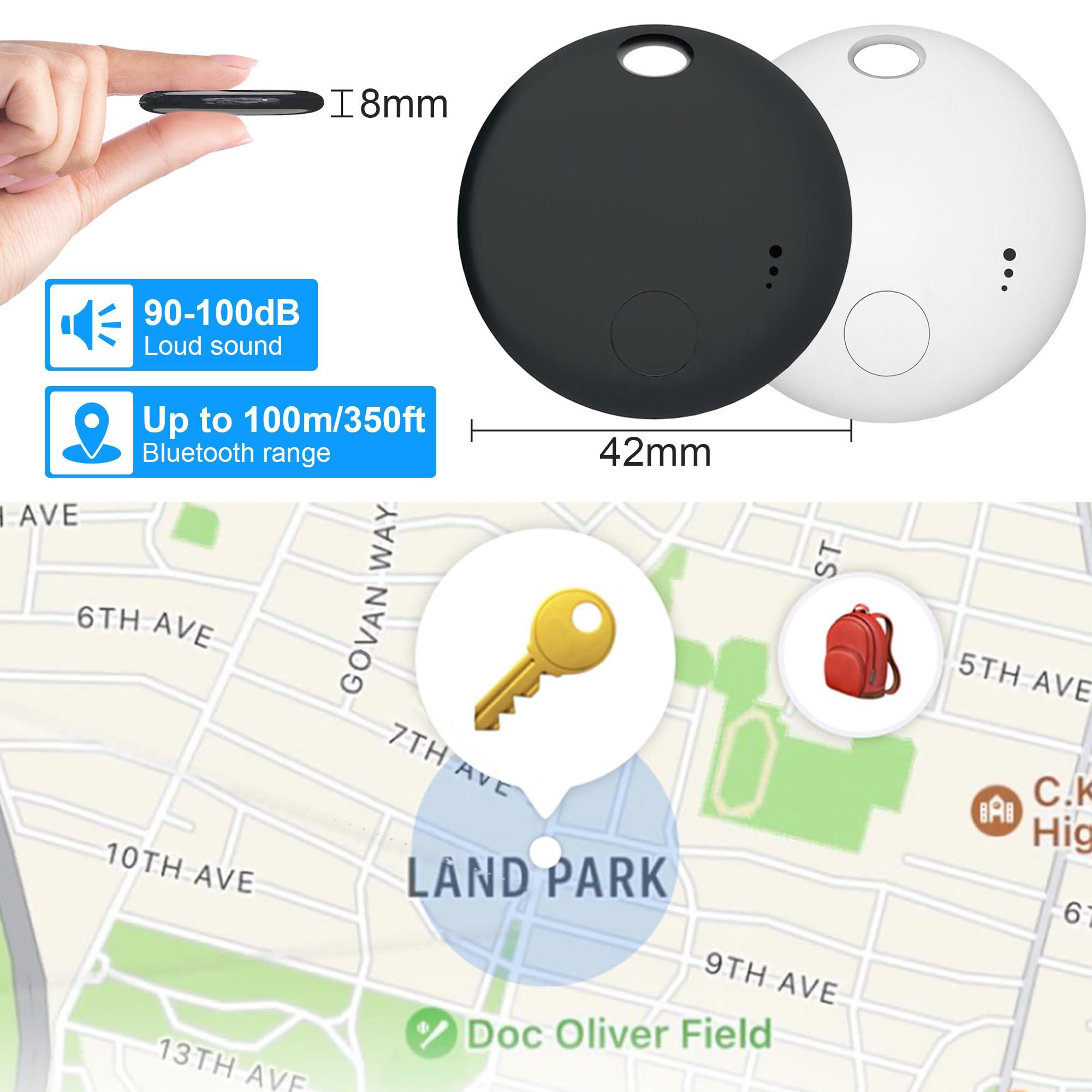 Fortunepro Tracker Tag 4 Packs Bluetooth Tracker, Smart Tag Locator Tracking Device, Keys Finder and Item Locator,Air Tracker Item Finders with Apple Find My(IOS Only)Track your Keys,Wallet,Luggage,Pets and Bag