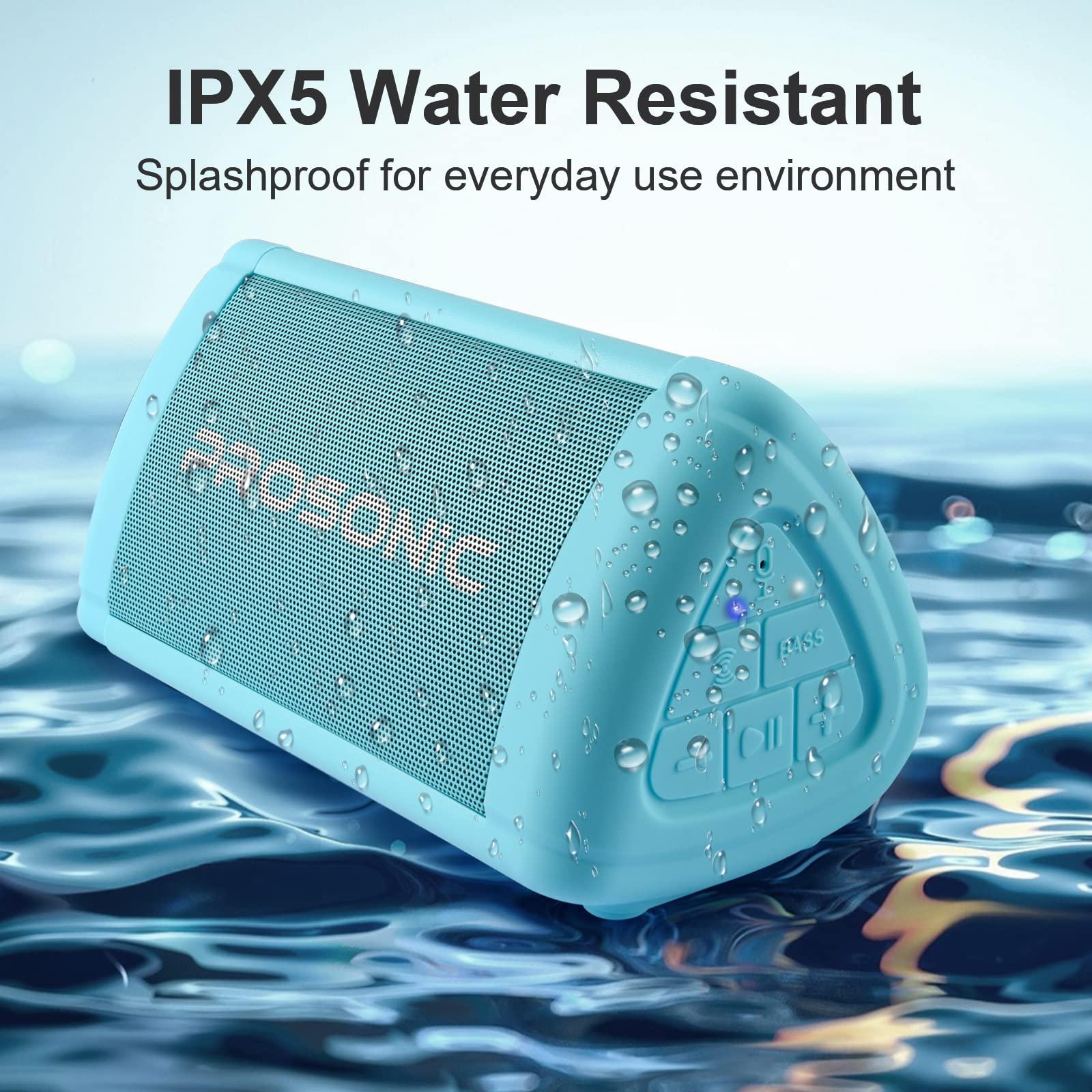 P Prosonic Prosonic BT3 Portable Wireless Bluetooth Speaker with 10W Stereo Sound & Bass Boost -Rich Sound & Intense Bass -Bluetooth 5.0 -Microphone -IPX5 -in & Outdoor Speaker (Blue)