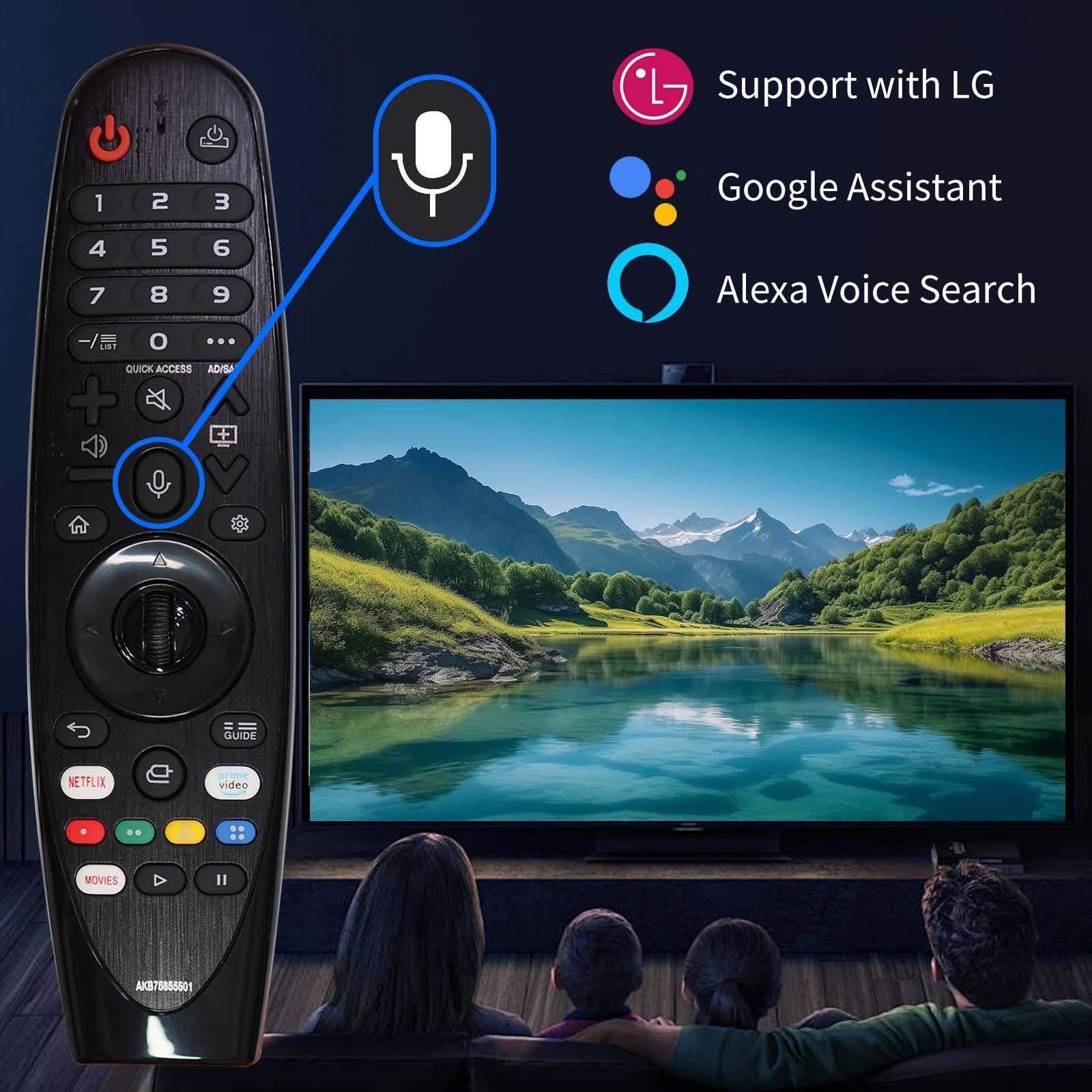 RIVIERA Riviera Voice Magic Remote AKB75855501 for Most LG OLED QNED NanoCell Webos Smart TV with Voice Control & Pointer Function Compatible with TV 2018~2024 MR24GN MR23GA MR22GA MR21GA MR20GA MR19/18BA