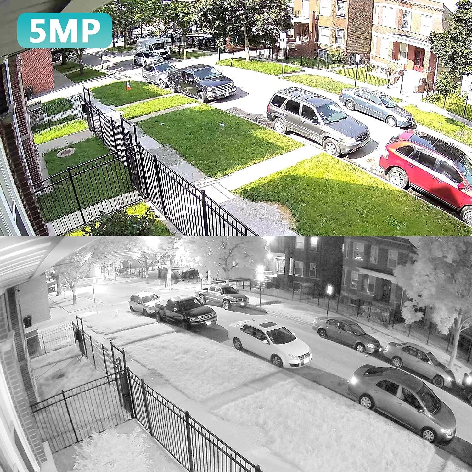 Anpviz Anpviz 5MP PoE IP Dome Camera with Audio/Mic, IP Security Camera Outdoor Indoor, 98ft IR Night Vision, IP66 Waterproof, 2.8mm Lens, 24/7 Recording, Human Detection, Not PTZ, NDAA Compliant (U Series)