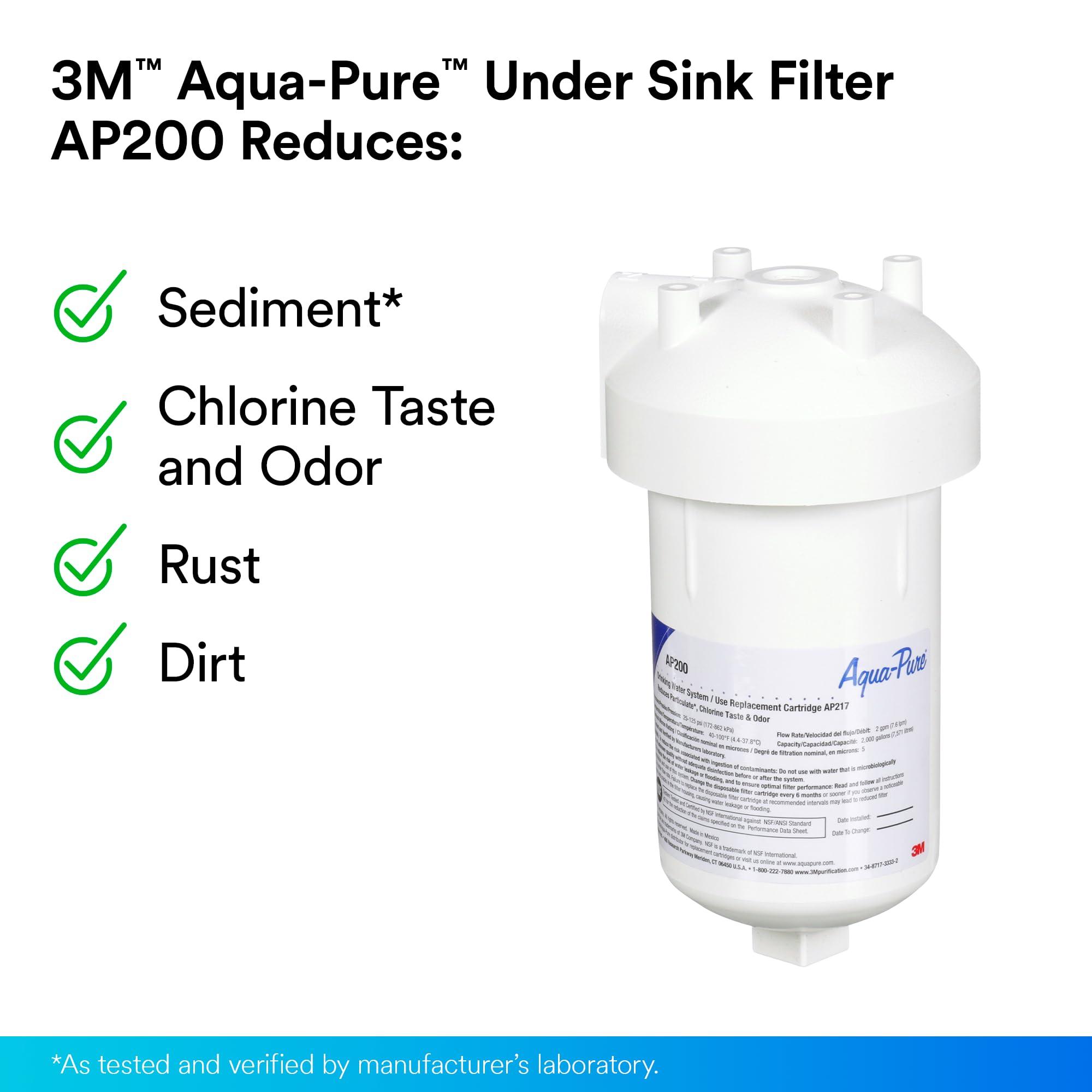 3M Aqua-Pure 3M Aqua-Pure Under Sink Water Filter System AP200, Full Flow