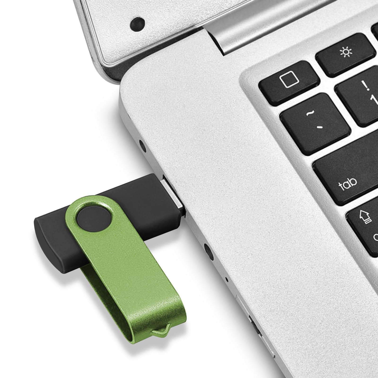 EASTBULL EASTBULL USB 2.0 Flash Drive 8GB with Lanyards Thumb Drives Bulk 20 Pack Colorful Multipack Memory Stick Pen Drive Swivel Design(8GB 20 Pack)