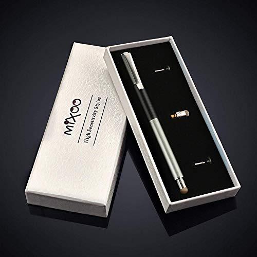 Mixoo Mixoo Smart Pen,Disc & Fiber Tip 2 in1 Series,Capacitive Stylus Tip,High Sensitivity & Precision,Stylus Pens for Touch Screens (Space Grey)