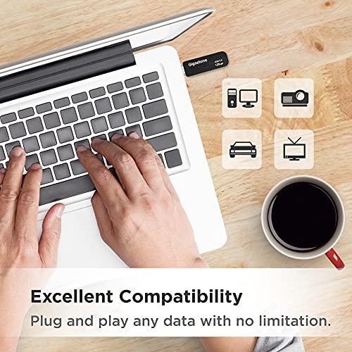 Gigastone Gigastone Z30 128GB USB 3.2 Gen1 Flash Drive, Capless Retractable Design Pen Drive, Carbon Fiber Style, Reliable Performance & Durable, USB 2.0 / USB 3.0 / USB 3.1 Interface Compatible