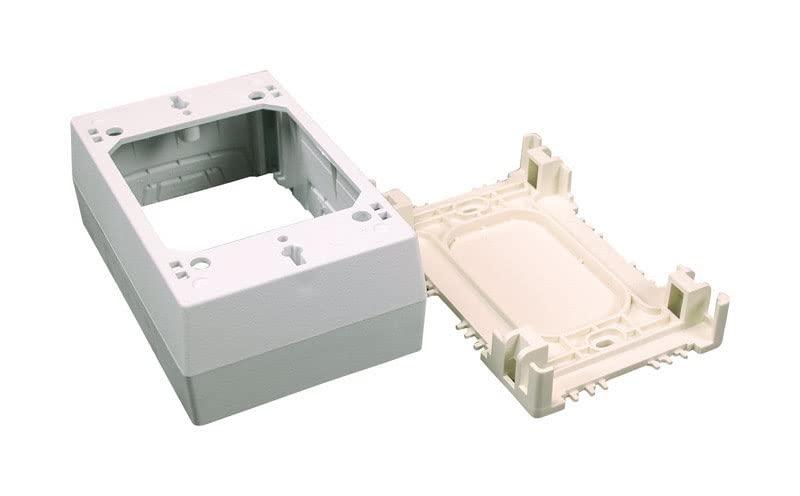 Wiremold Legrand Wiremold NM2 Nonmetallic Plastic Raceway for Extending Power, 1 Gang Outlet Box, 1" Deep, Ivory (1 Pack)