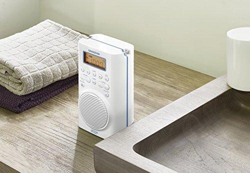 Sangean Sangean H205 Shower Radio AM/FM Waterproof, Weather Alert, Digital Tuning, White