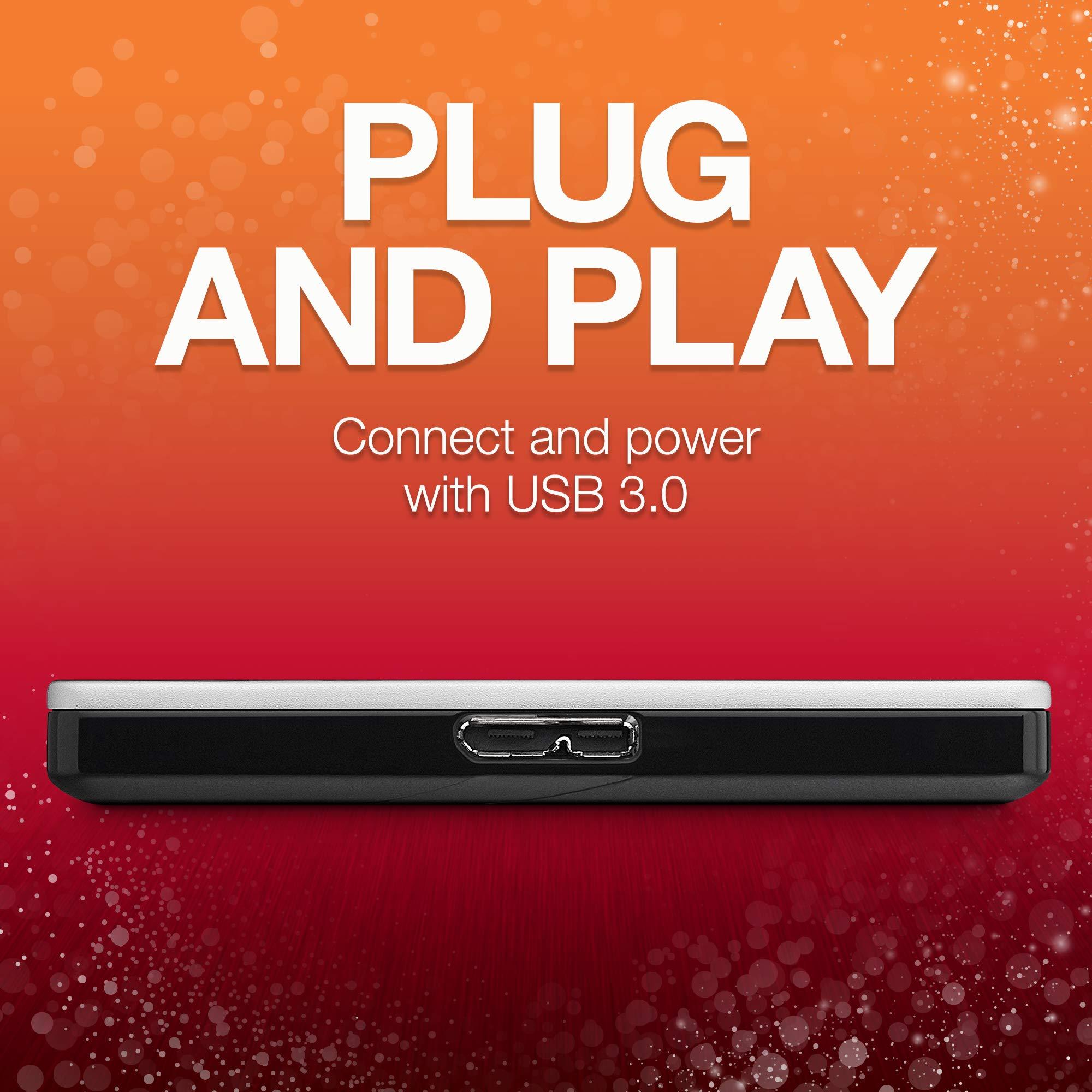 Seagate Seagate Backup Plus Slim for Mac 1TB External Hard Drive HDD USB 3.0, Time Machine Compatible 2 Months Adobe CC Photography (STDS1000100)