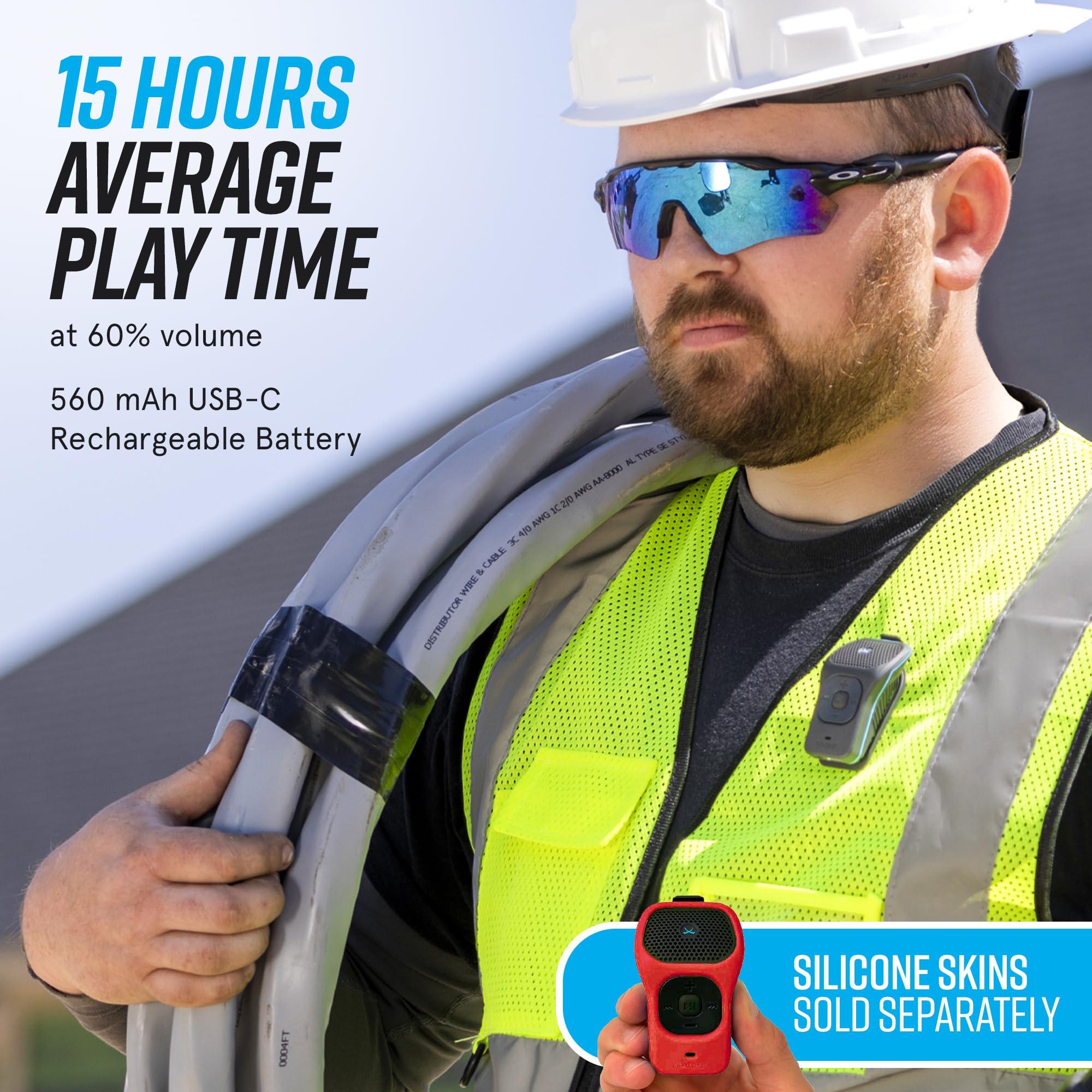 noxgear noxgear 39g Wearable Bluetooth Speaker, Magnetic Mini Clip-On, Waterproof Up to 15 Hours Playtime | Clip On Bluetooth, Wearable Speaker with Microphone, 100ft Range