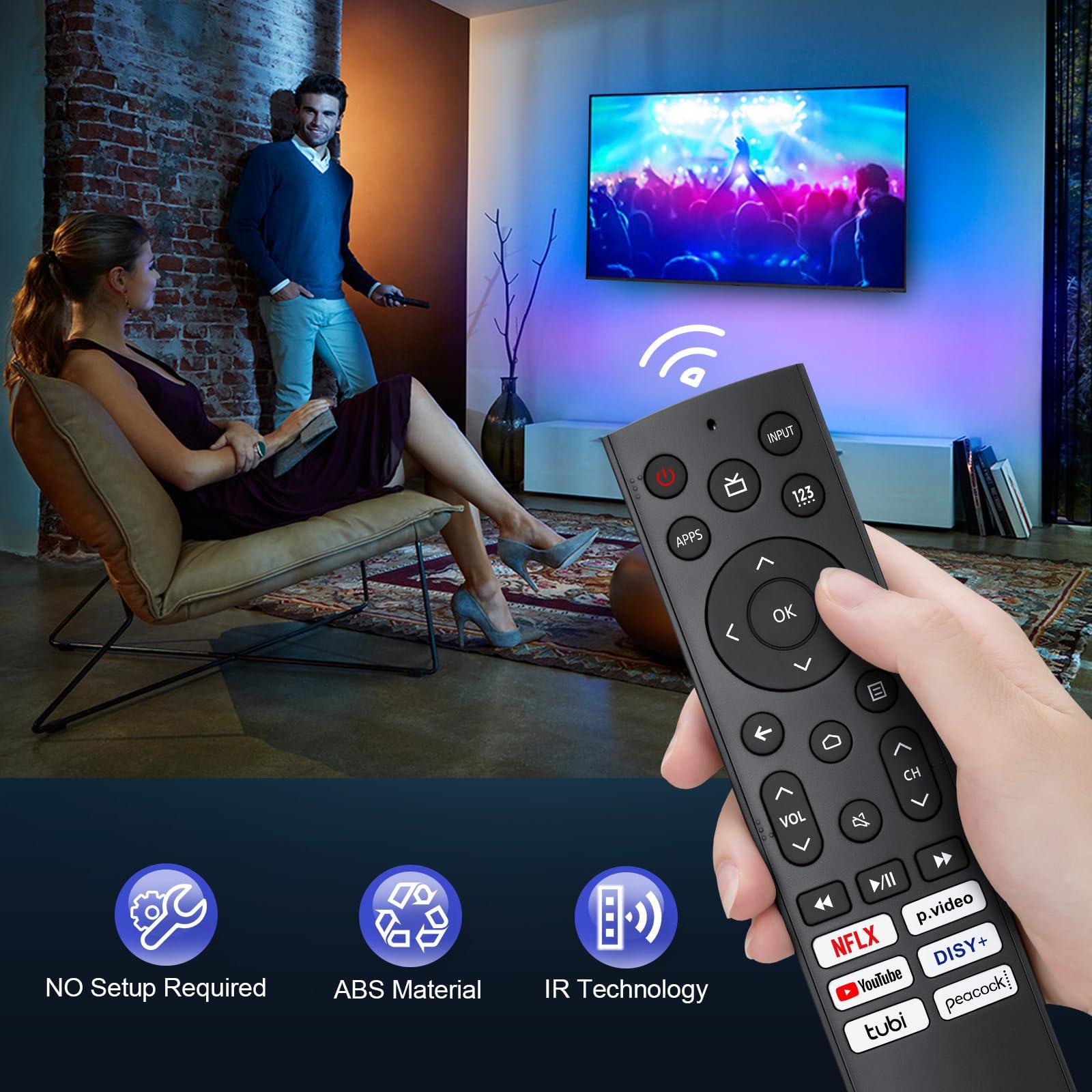 LOUTOC Replacement-for-Hisense-TV-Remote, Universal for Hisense Android/Google Smart TV Remote