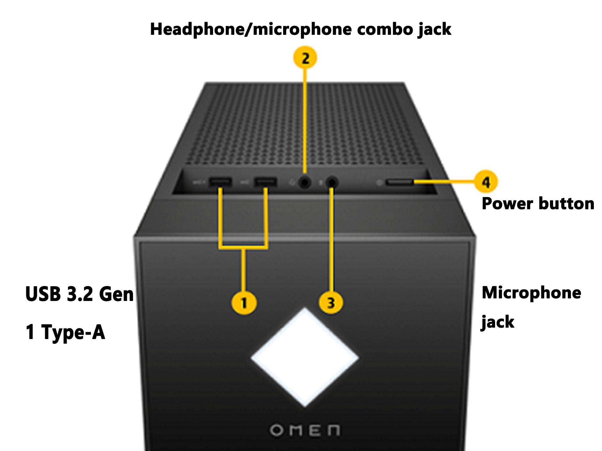 HP HP OMEN 25L Gaming Desktop PC for Student & Business, AMD Ryzen 7 3700x (8-core), NVIDIA GeForce GTX 1660, 64GB RAM|2TB SSD, USB-C, RJ-45, Mouse & Keyboard Included, Windows 11, RK Bundle, GT12-0042