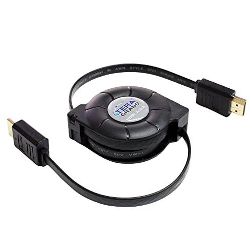 Tera Grand Tera Grand Premium 4K High-Speed HDMI 2.0 Retractable Cable, Extends up to 4.25 feet - Supports 4K Ultra HD, 3D, ARC, HDR, and Ethernet Channel