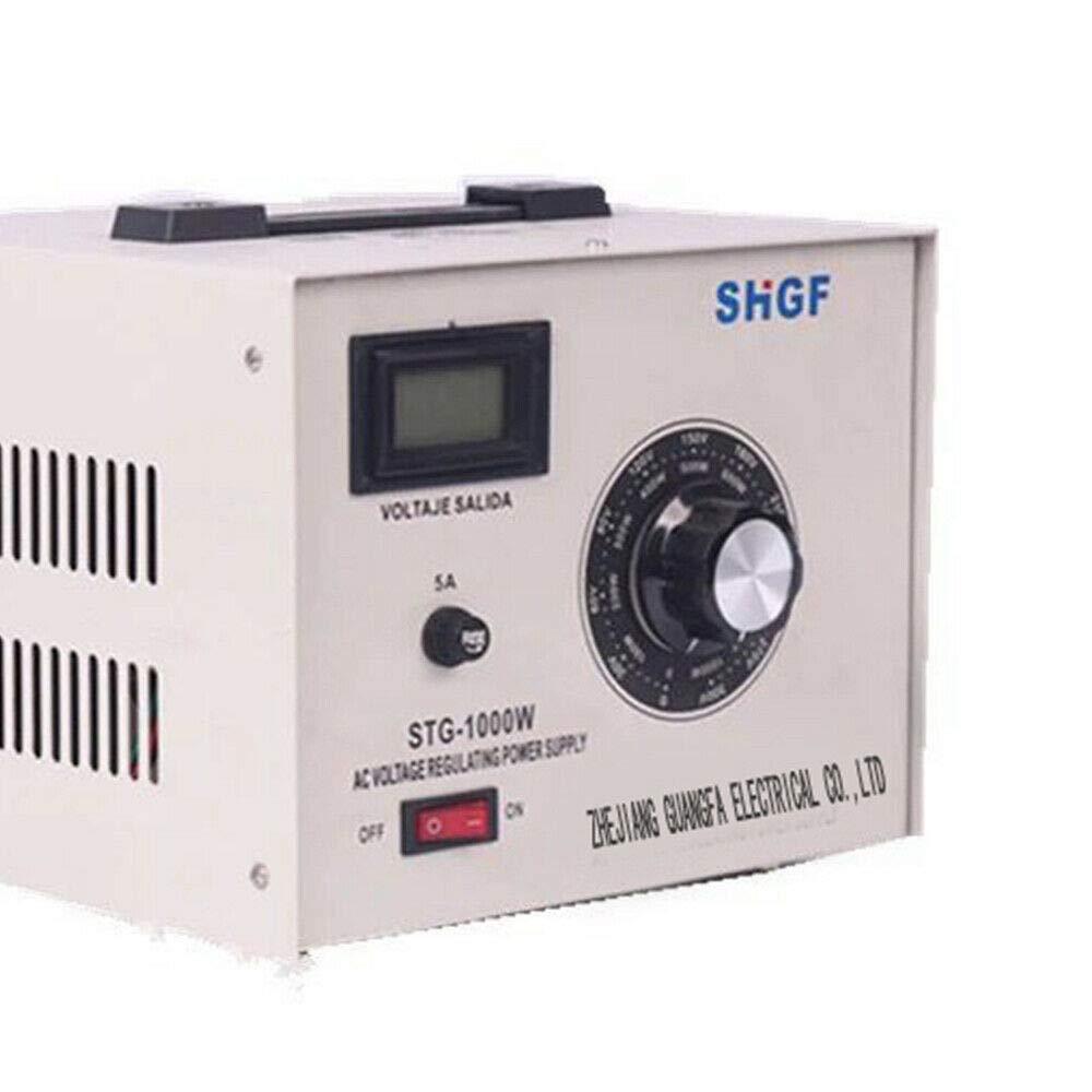 YIYIBYUS STG-1000W Single Phase Autotransformer Transformer, 0-300V AC Variac Autotransformer Voltage Regulator Power Supply 110V