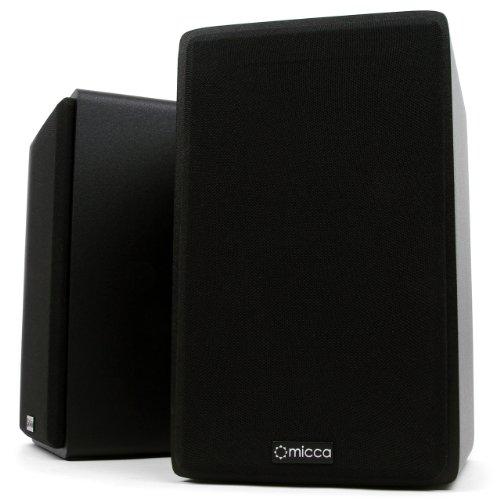 Micca Micca MB42X Advanced Bookshelf Speakers for Home Theater Surround Sound, Stereo, and Passive Near Field Monitor, 2-Way (Black, Pair)