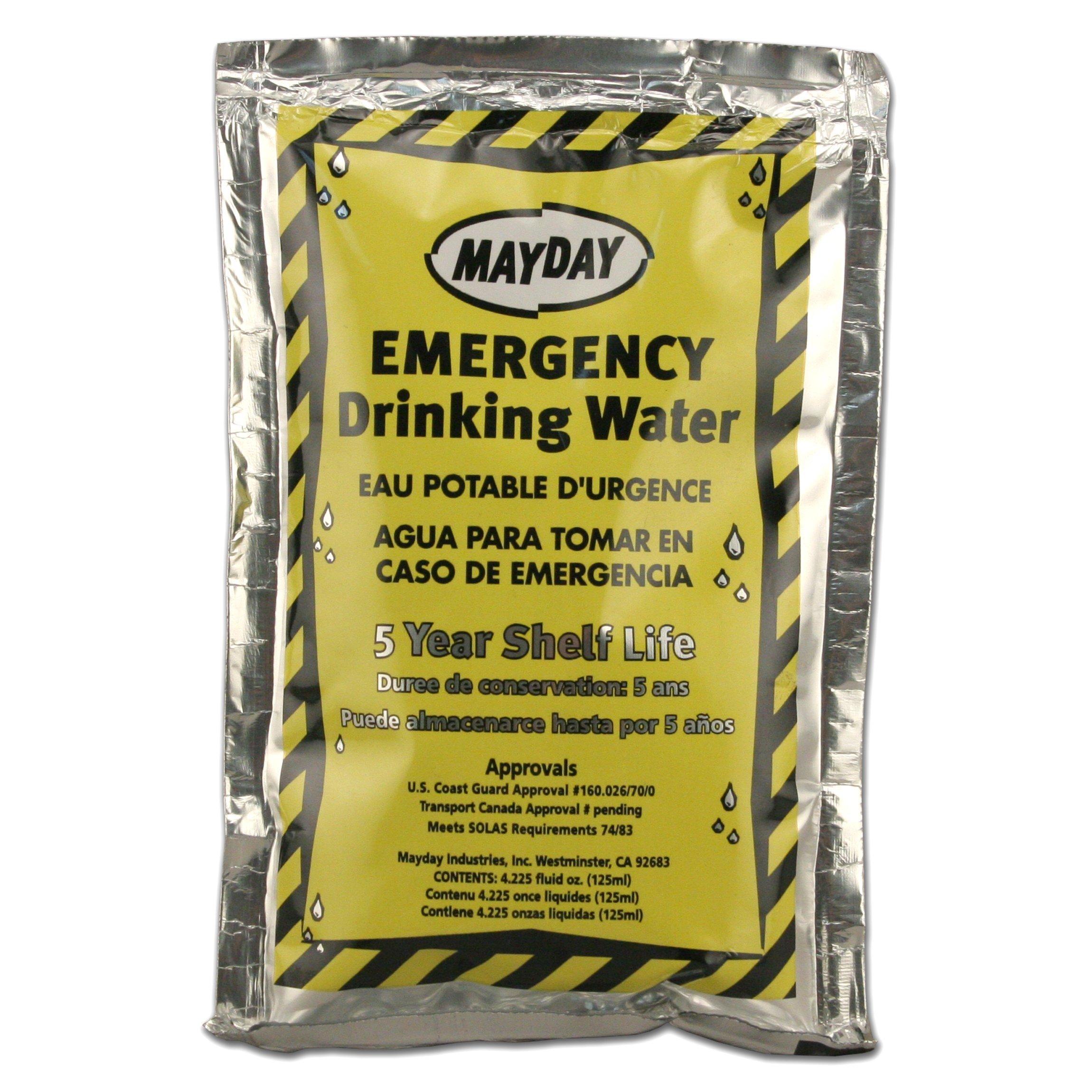 Mayday MayDay 2400 Calorie Bar and Water Emergency Survival MRE Ration Car and Bug Out Kit w/Free MayDay Poncho