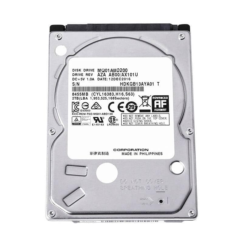 DirectNine Basics DirectNine Basics HDD for 2TB 2.5"" SATA 6 Gb/s 128MB 5400RPM for Internal Hard Disk for Laptop Hard Drive for MQ04ABD200