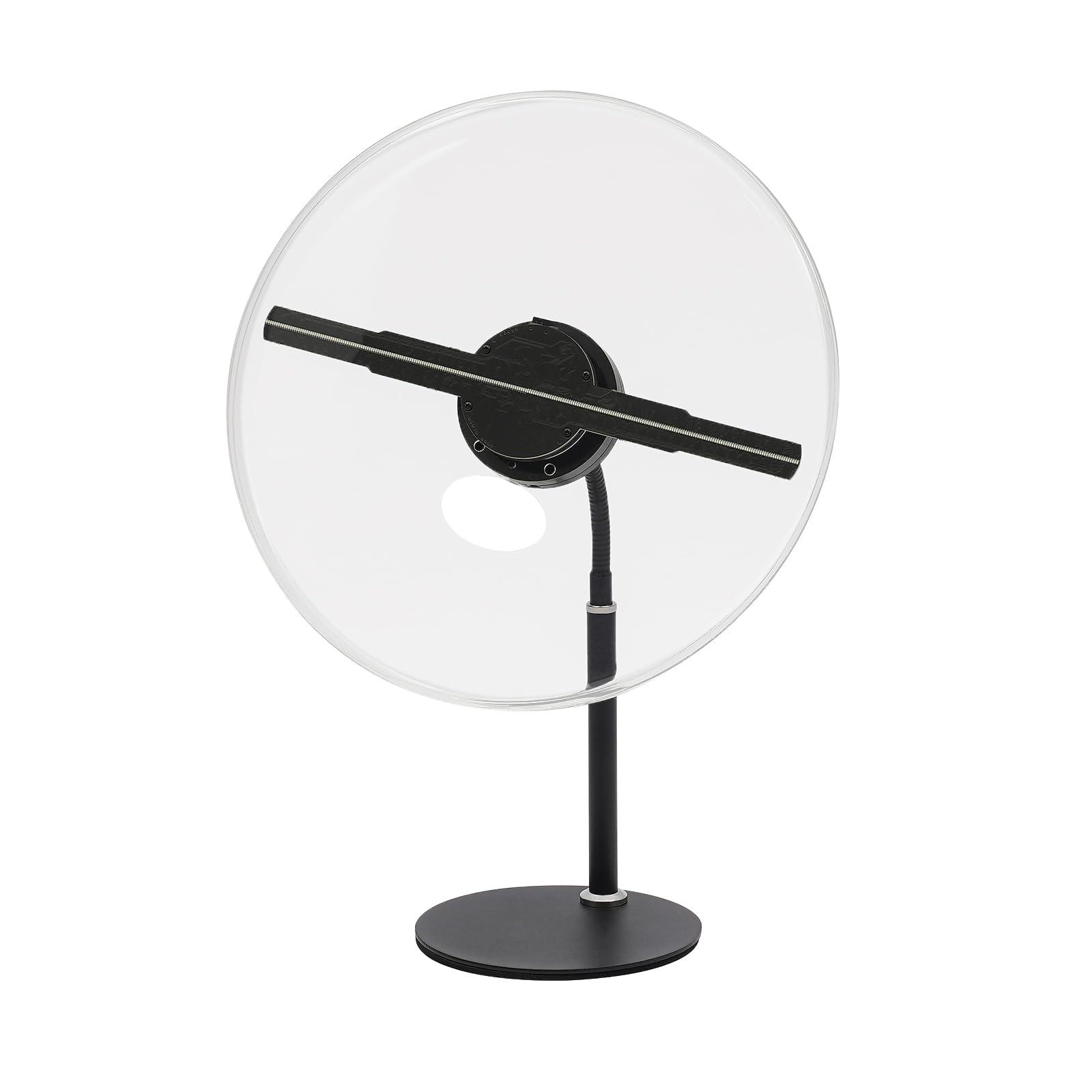 Genseino 3D Hologram Led Fan Display, Halloween Hologram Projector 3D Holographic Projector with Smart Control, 3D Advertising Hologram Fan with16GB Large-Capacity for Business Store Shop Bar, 12 in