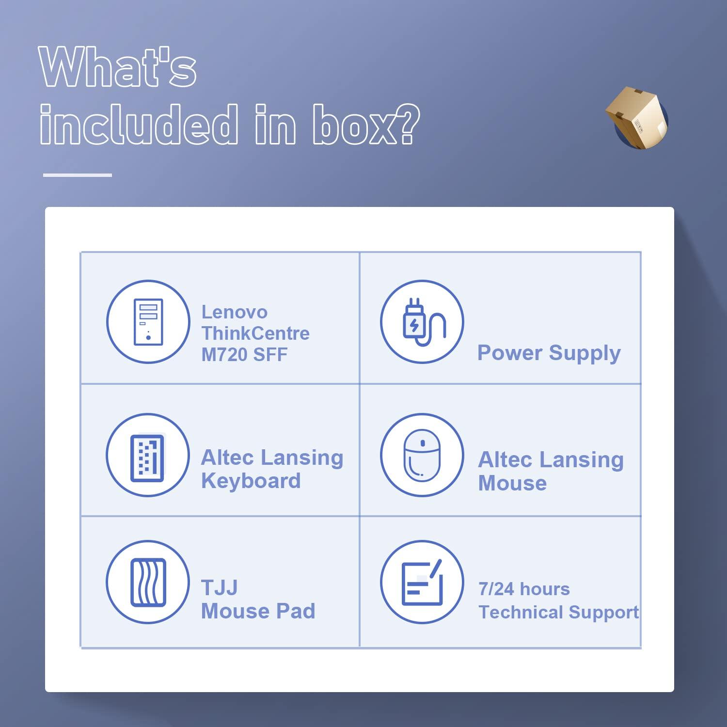 Lenovo Lenovo ThinkCentre M720 SFF Desktop Intel i7-9700 up to 4.70GHz 16GB DDR4 New 512GB NVMe SSD Built-in AX210 Wi-Fi 6E BT Dual Monitor Support Wireless Keyboard and Mouse Win11 Pro (Renewed)