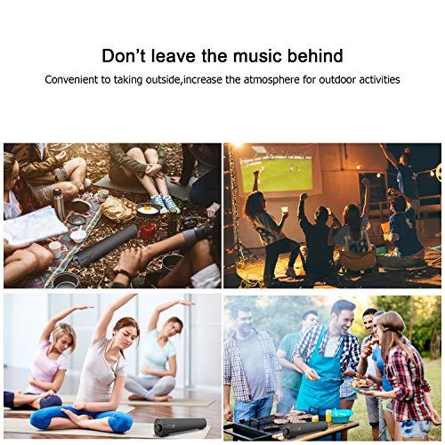 BenqBot Portable Soundbar for TV/PC, Outdoor/Indoor Wired & Wireless Bluetooth 5.0 Speaker with Remote Control and Coax Cable, 2X5W Mini Home Theater Sound bar with Built-in Subwoofers for Projector (Updated)