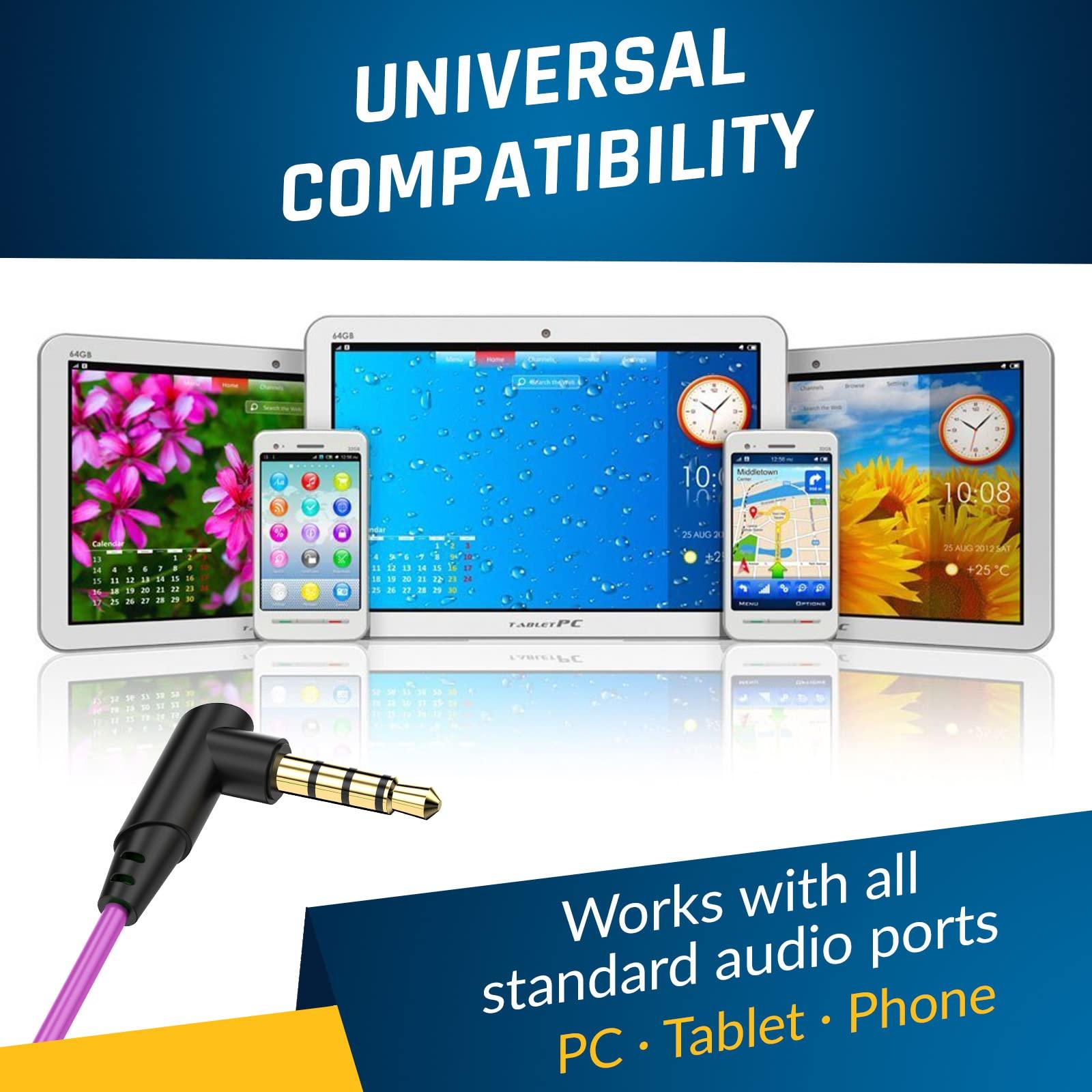 KLIM KLIM Fusion Earbuds Wired with Microphone + Long-Lasting with 5 Years Assurance - New - Innovative Memory Foam Earbuds + Gaming Earbuds with Mic and 3.5 mm Jack - Purple Earphones