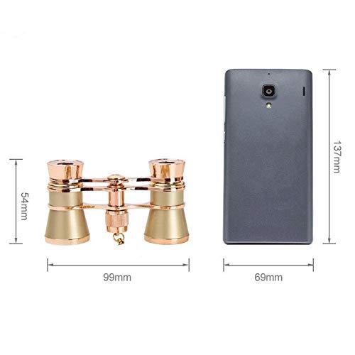 ghghnrtgefrgnhnxdf 3 X 25 Classic Foldable Opera Glasses Binoculars Metal Body with Chain Optical Lens Theater Telescope Retro Design Women Gifts (Color : A) (E)