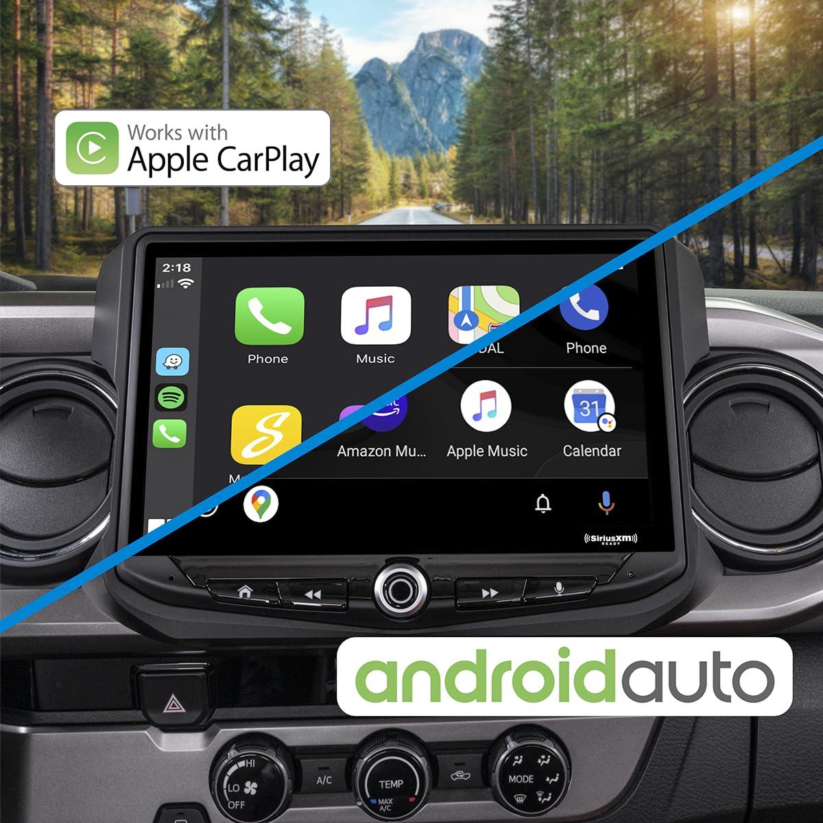 STINGER Tacoma (2016-2021) HEIGH10 10\" Radio Kit, Plug-and-Play Installation, Apple CarPlay, Android Auto, GPS Navigation, Bluetooth, SiriusXM Ready, 4 Camera Inputs (RB10TAC16B)