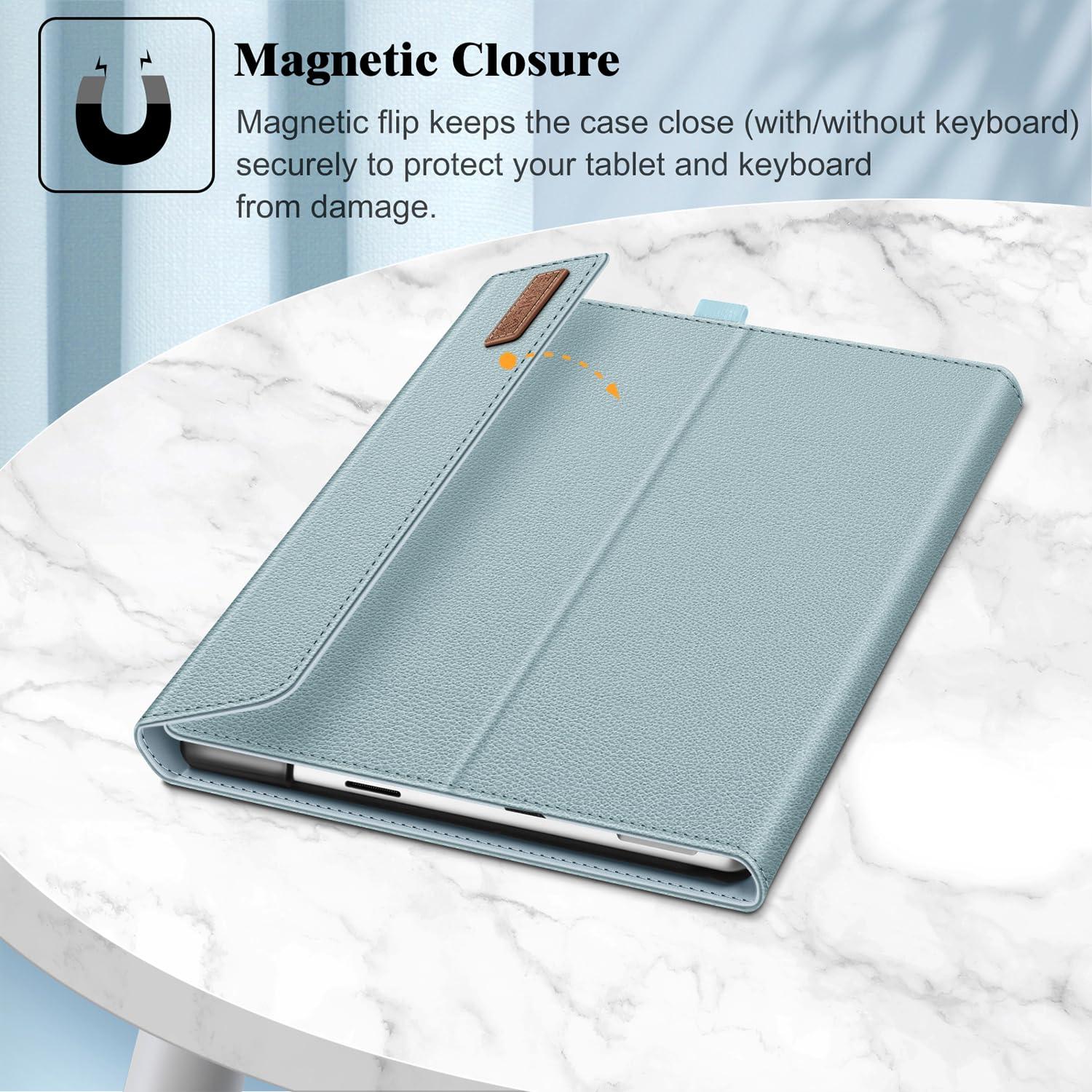 FINTIE Fintie Hard Case for 13 Inch Microsoft Surface Pro 11/10/9 - Shockproof Rugged Cover with Clear Transparent Back Shell + Multiple Angle Viewing Portfolio Business Cover w/Pocket