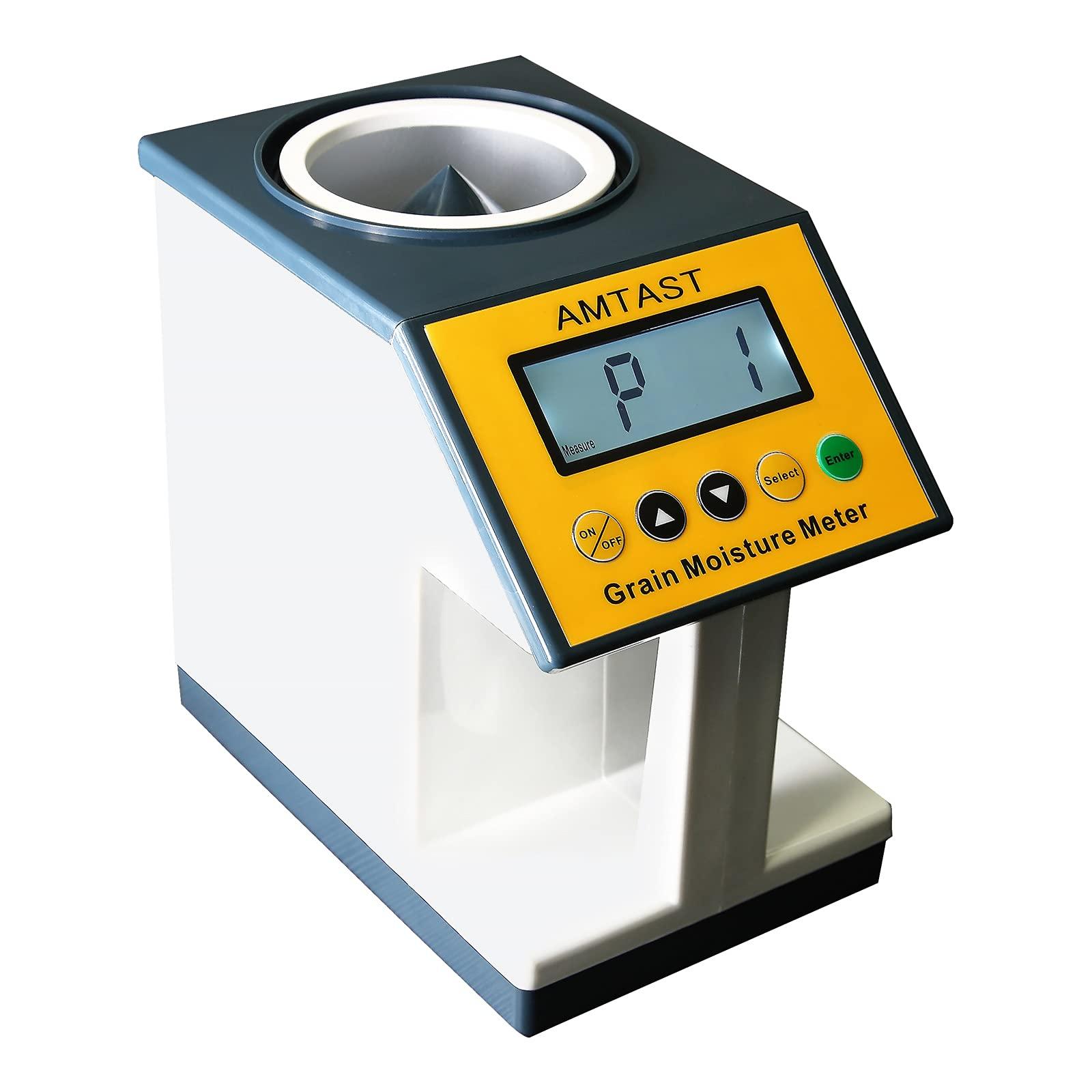 AMTAST Grains Moisture Density Weight Tester Grain Moisture Meter Smart Density Tester for 24 Kinds of Grains, Hazelnut, Coffee Beans, Cocoa Beans, Rice, Wheat, Corn, Upgraded Grain Moisture Tester GM005