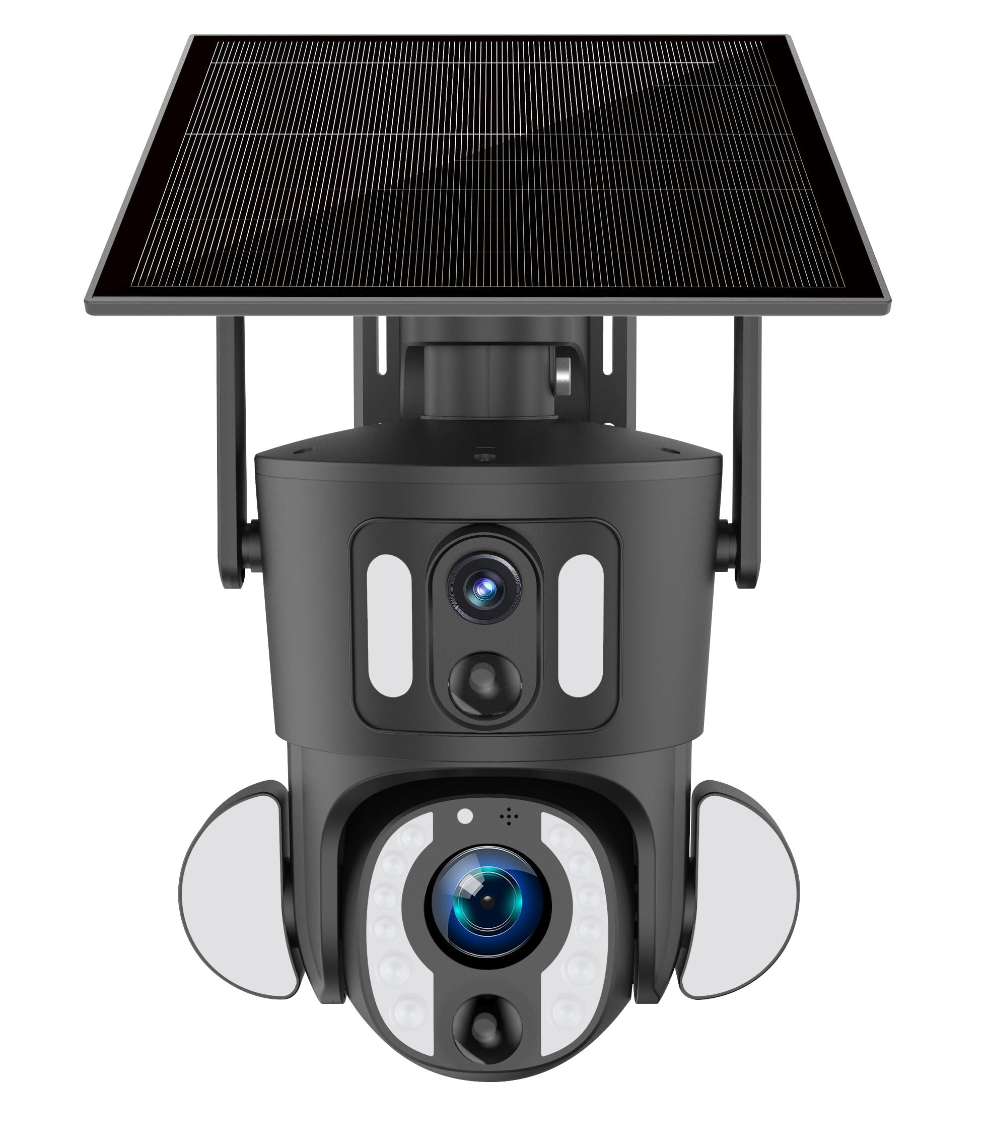 Zetronix Zetronix HD 4G LTE/GSM Network Cell Phone Solar Battery Powered Outdoor-Security-PTZ-IP-Camera Motion Activated Light and Color Night Vision, White, Solar Panel, Rotating Camera, Wireless