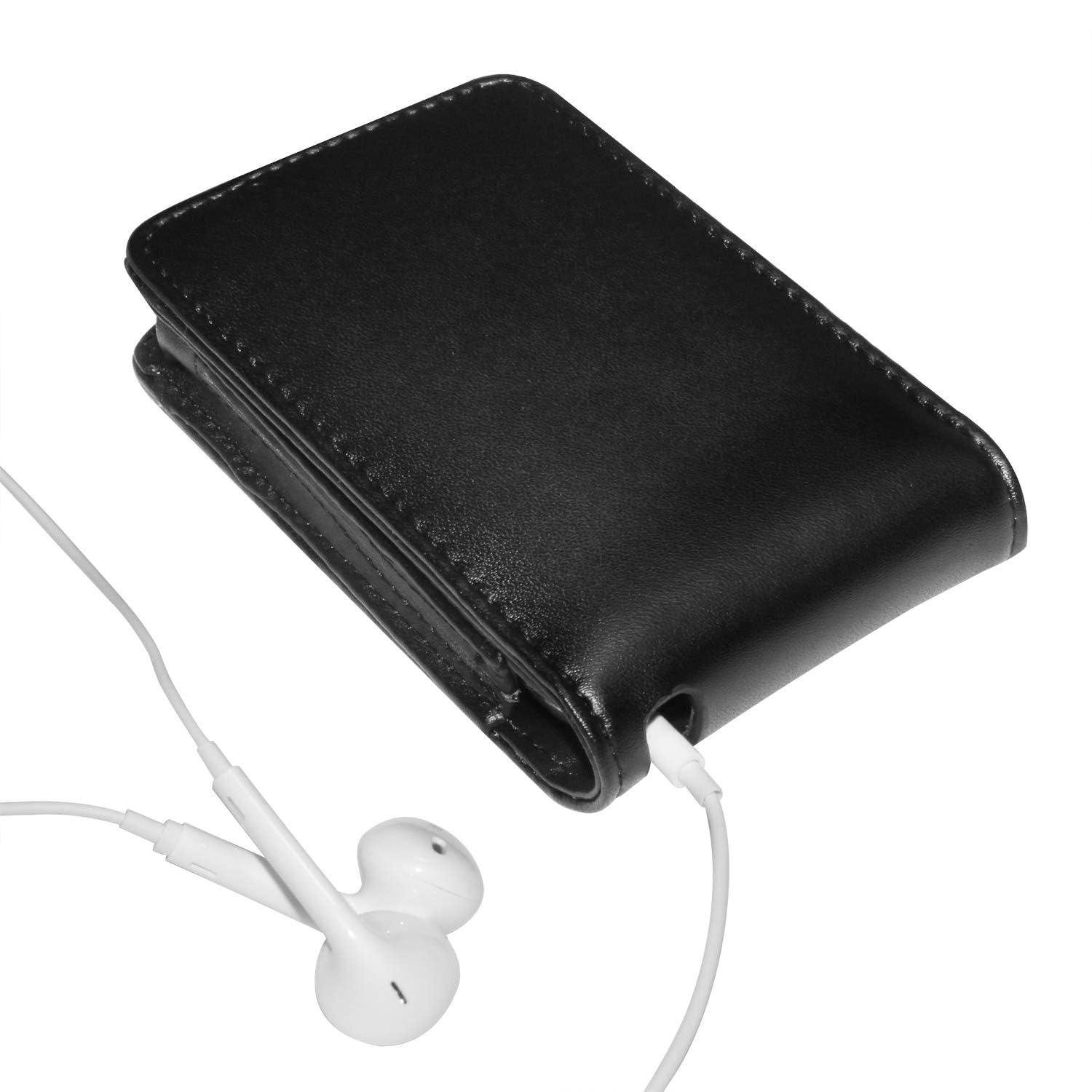 AudioPartner Leather Protective Shell Case Cover for Apple iPod Classic 6th 7th 80GB, 120GB Thin 160GB and iPod Video 5th 30gb with Belt Clip + Screen Protector-10.5mm Thickness Thin Version