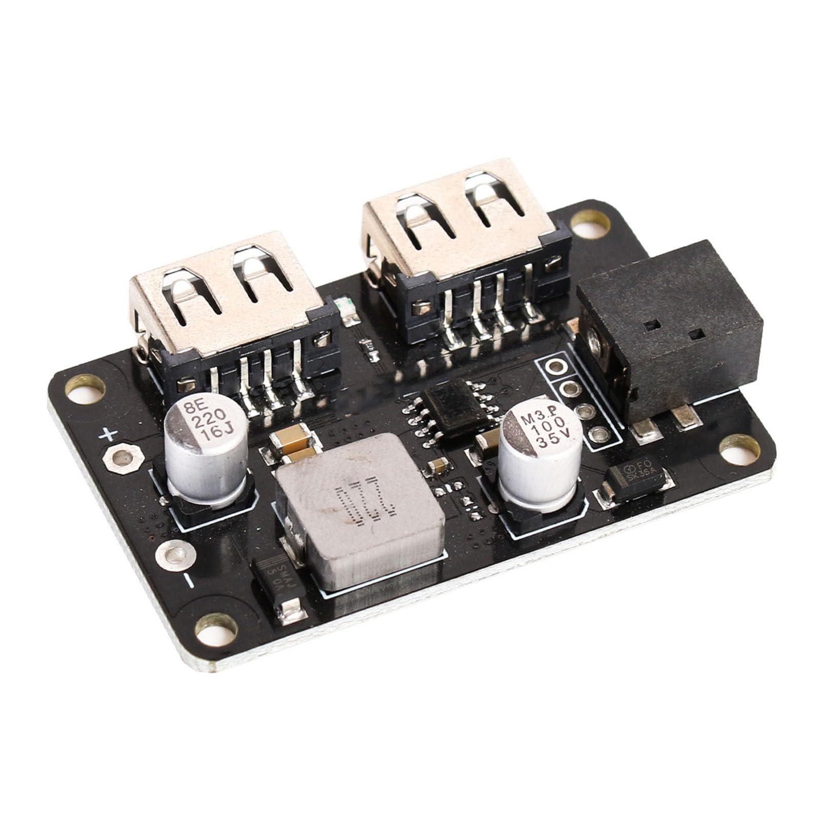 Walfront DC Module USB 24V 19V 12V to 5V 3A Quick Charging Module Board for Car Boat Efficient Charging USB Ports Multiple