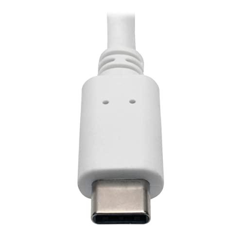 Tripp Lite Tripp Lite USB-C to DisplayPort Adapter Cable, USB C to DP Converter Cable with Equalizer, 8K UHD, HDR, PD Charging 60W, 6in, White (U444-06N-DP8WC)