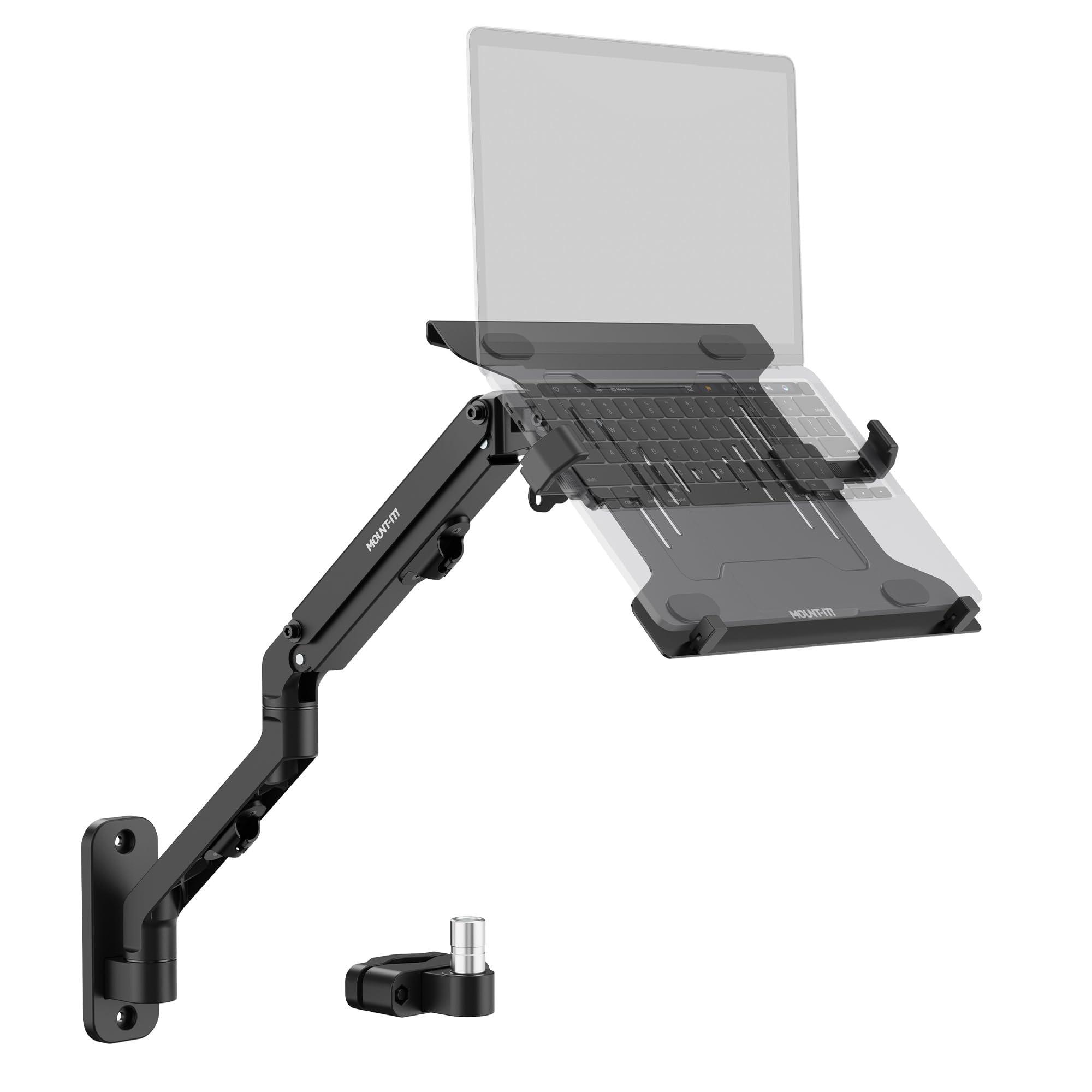 Mount-It! Mount-It! Ergonomic Laptop Arm for Wall or Pole Mounting, Full Motion Adjustments, Versatile Design, Easy Installation
