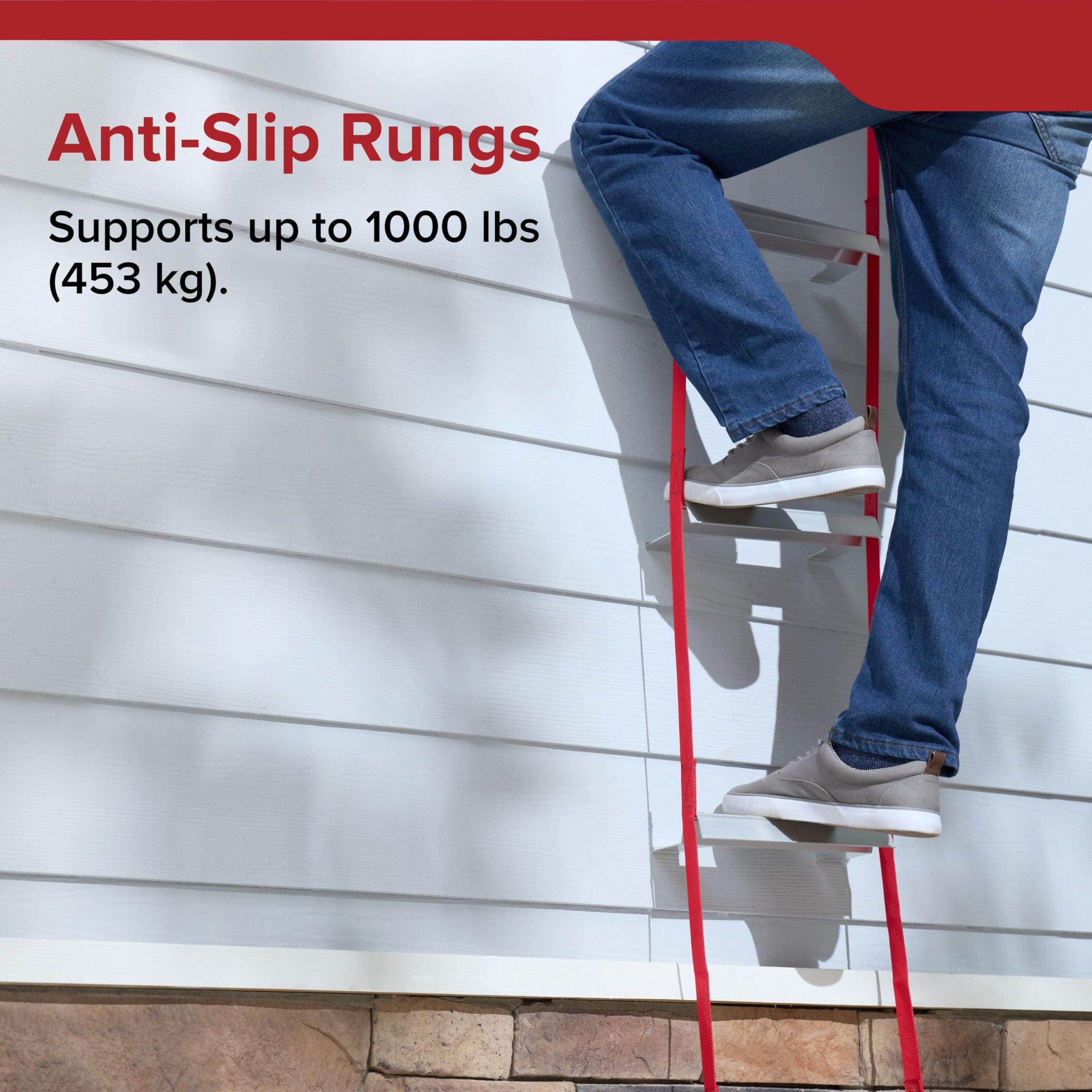 Kidde Kidde Fire Escape Ladder, 2-Story Rope Ladder, Extends to 13-Feet, Anti-Slip Rungs