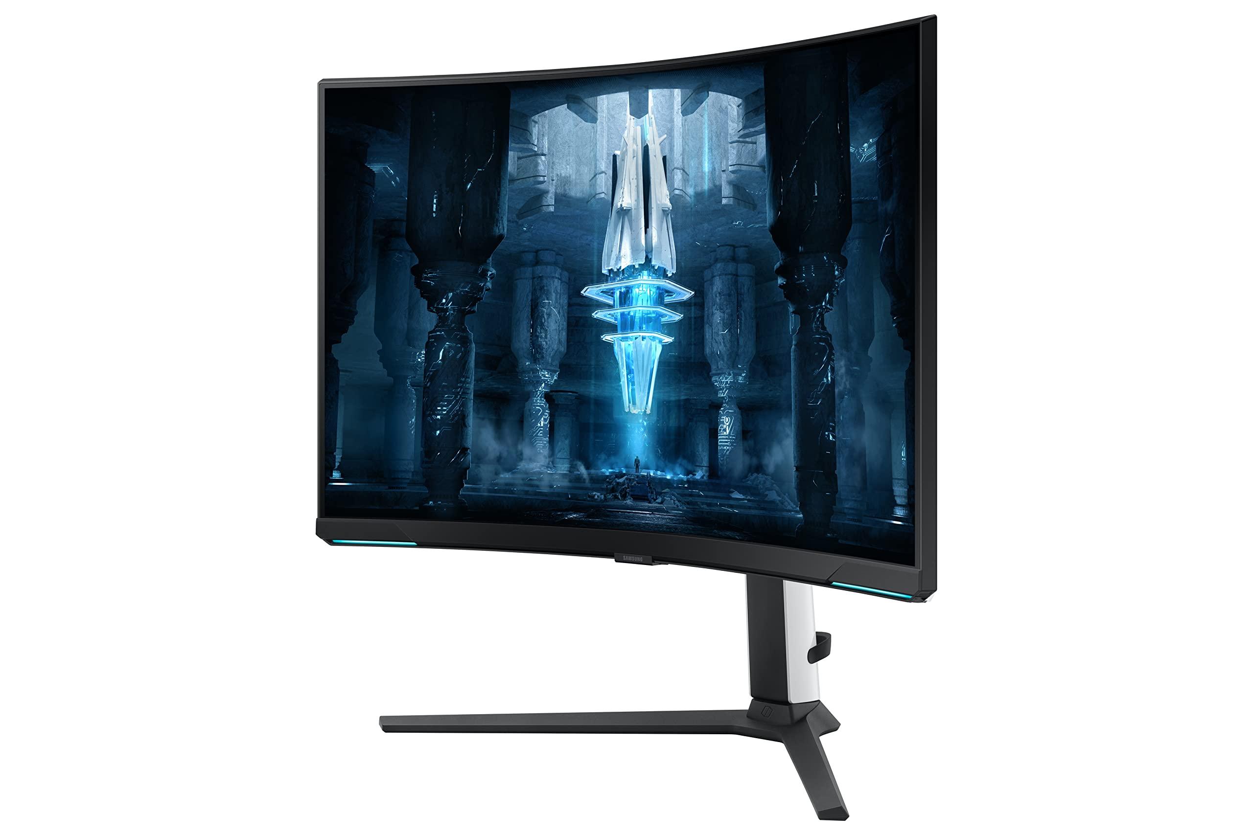 SAMSUNG 2022 Samsung 32" Odyssey Neo G8 4K UHD 165Hz 1ms G-Sync 1000R Curved Gaming Monitor, Quantum HDR2000, AMD FreeSync Premium Pro, Ultrawide Game View, DisplayPort, HDMI, Black (Renewed)