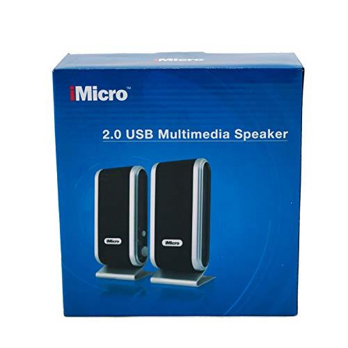iMicro iMicro IMD168B 2.0 Channel Stereo Speakers with USB Power, 3.5mm AUX, Wired for PC and Computer