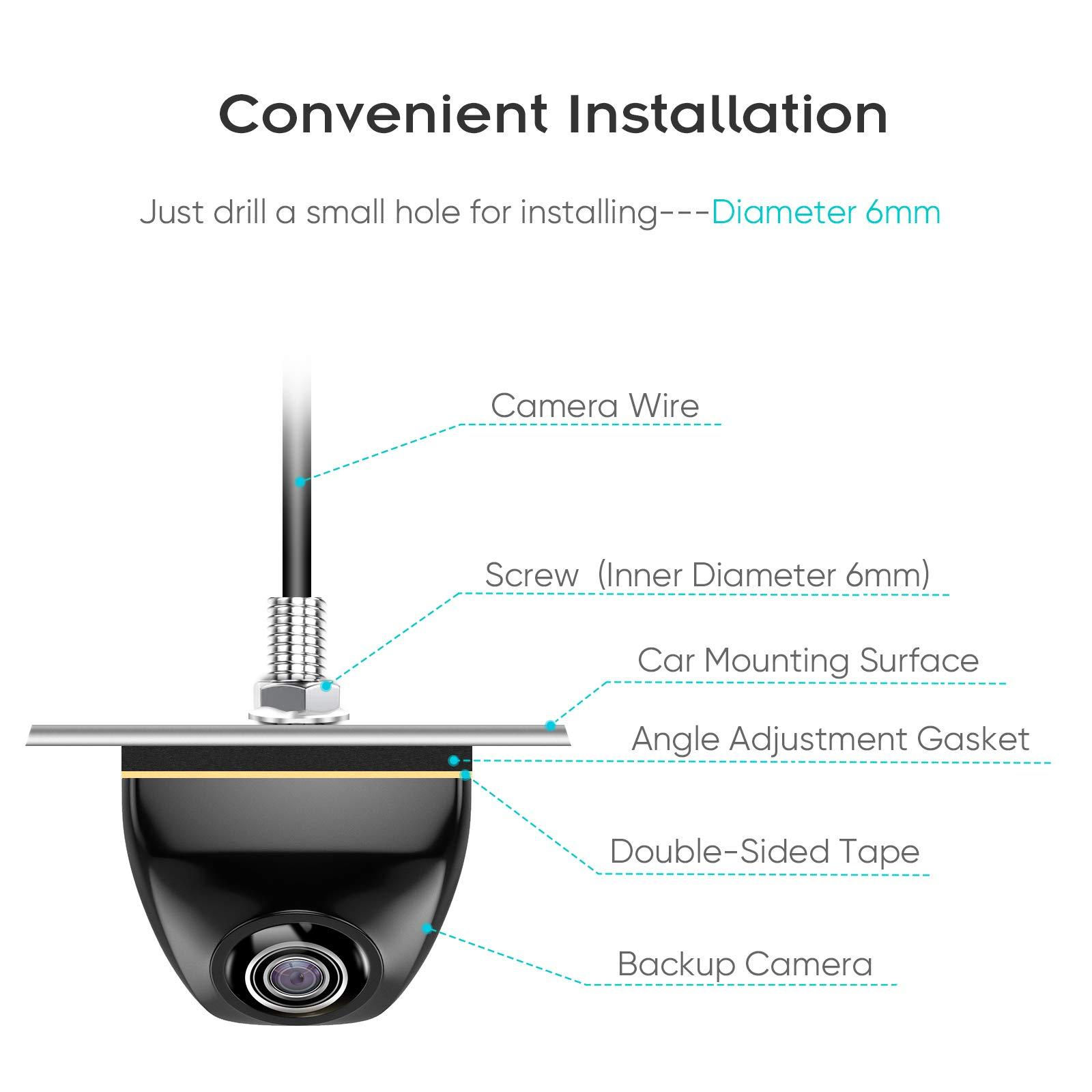 Pixelman PixelMan PMG3A Backup Camera,Front/Rear View Camera HD Metal Lifetime Waterproof 170° Wide Angle Universal Reversing Camera for Car,Only Rearview Reverse Back Up Cam for Vehicle SUV Pickup (PMG3A-B)