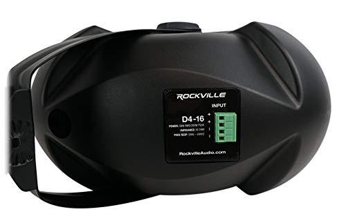 Rockville Rockville D4-16 Black Dual 4" 16 Ohm Swivel Outdoor Home Patio Speaker