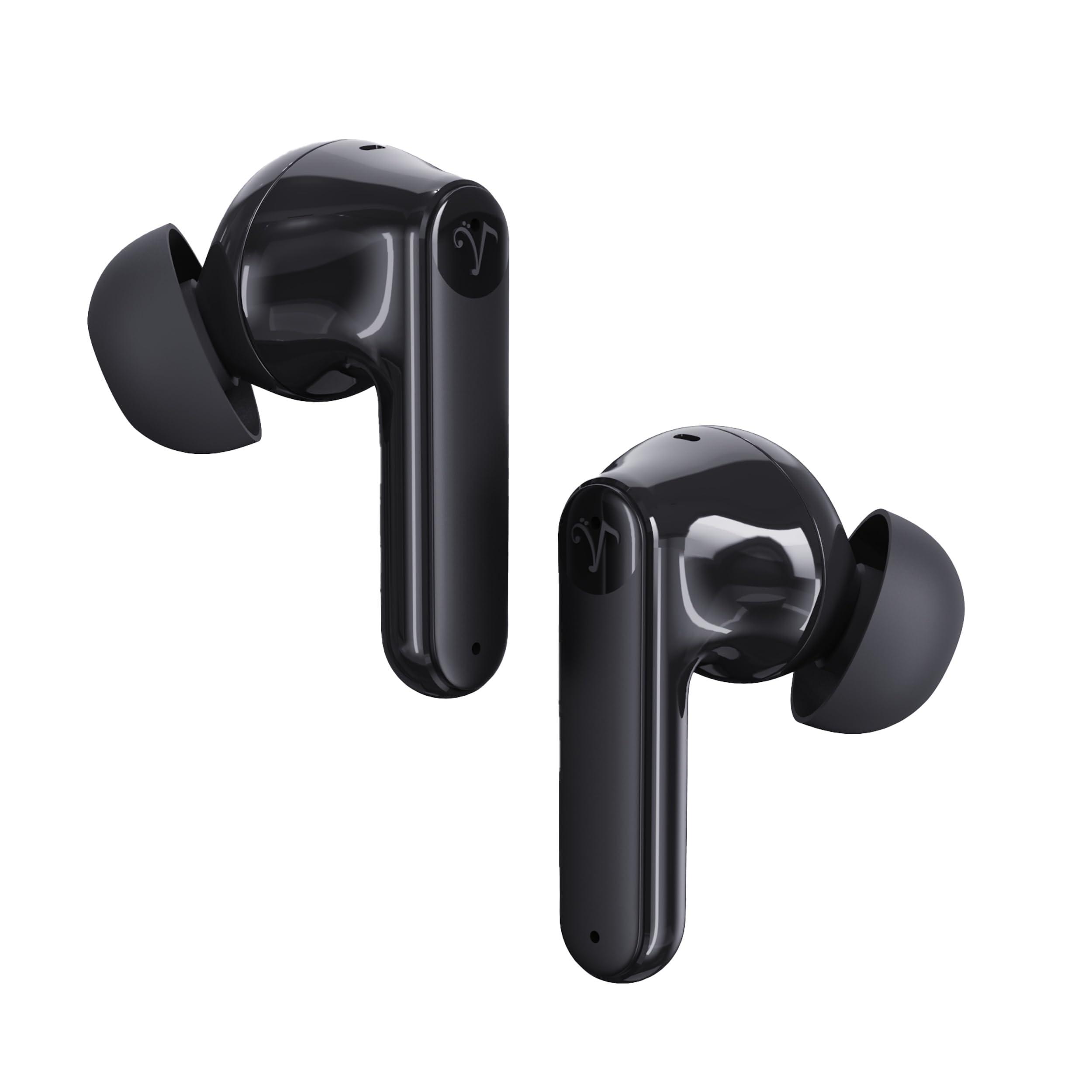 Visual Land Visual Land Soundwave A1 Plus (2025 Edition) Active Noise Cancelling Earbuds, 6 Mics, 48H Total Playtime, 15 Mins = 6 Hours Playtime - Black