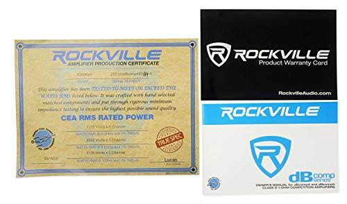 Rockville Rockville dBcomp4 Competition 3000W Mono 1-Ohm Car Amplifier, Dyno-Certified, MOSFET, Adjustable Crossover, Remote Sub Control, Perfect for Car Audio