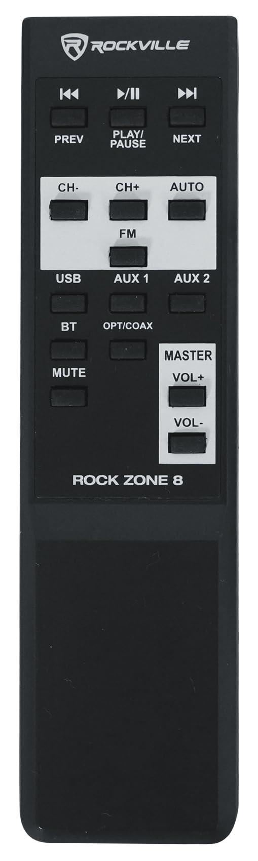 Rockville Rockville Rock Zone 8 Channel 1000W Commerical Receiver for Restaurant/Bar/Cafe